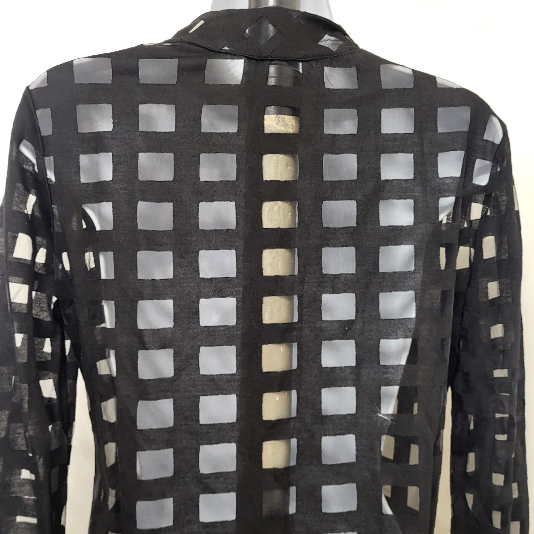Vintage VINTAGE Unbranded Tunic Dress Womens Size Large Black Trapezoid Grid Gothic Wednesday 🖤 Size L / US 10 / IT 46 - 6 Thumbnail