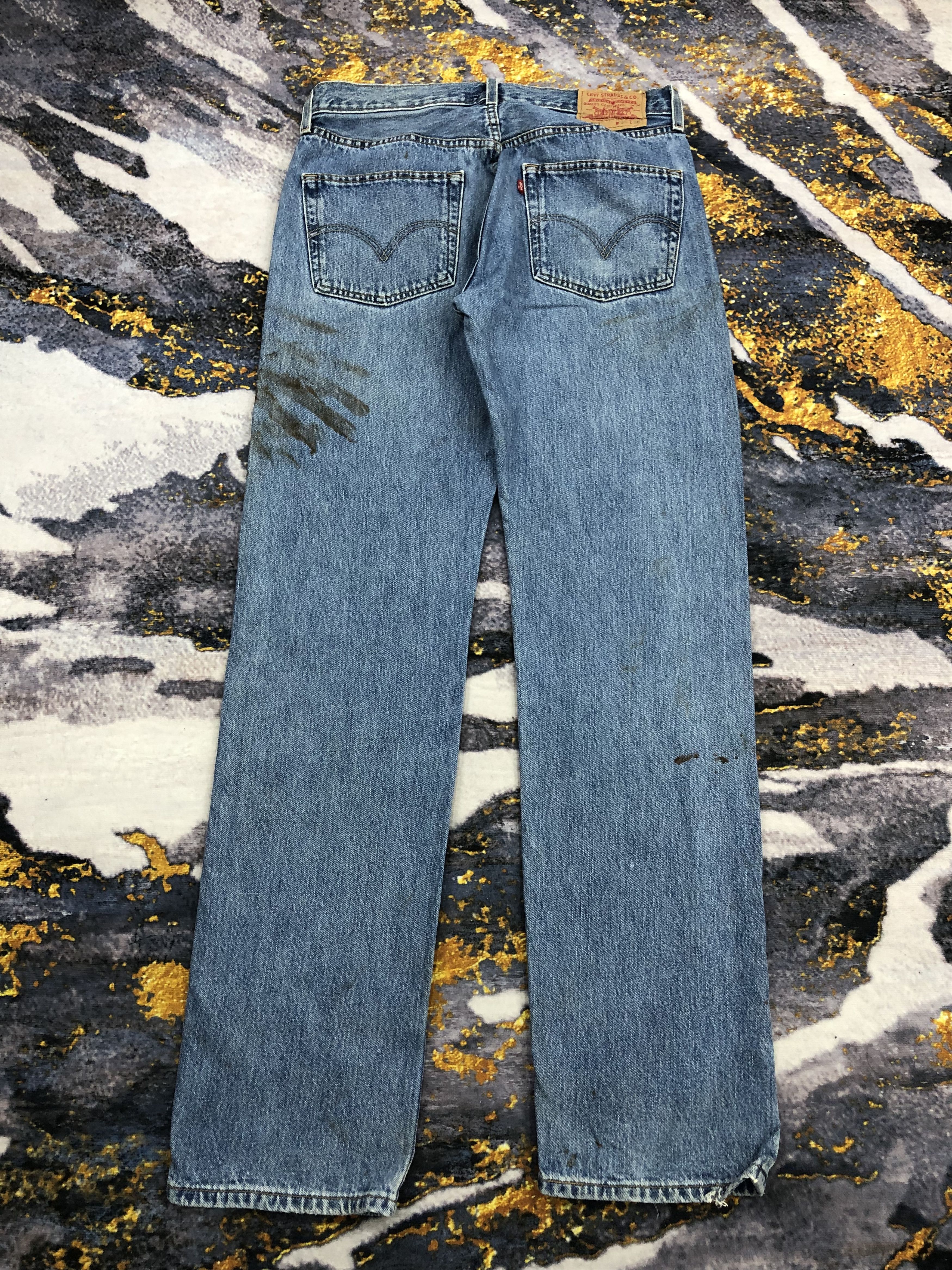 Levi's Vintage Levis 501 Dirty Faded Blue Jeans DPP0154 Size US 34 / EU 50 - 3 Thumbnail