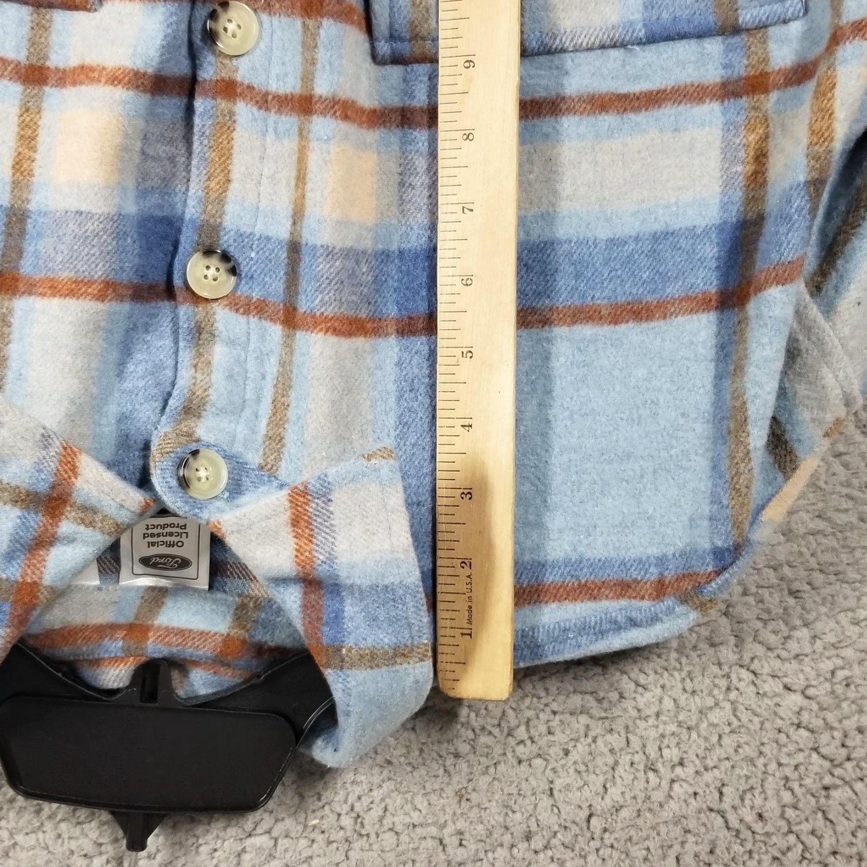 Ford VINTAGE Ford Bronco Flannel Shirt Mens Large Blue Plaid Long Sleeve Button Up Graphic Size US L / EU 52-54 / 3 - 5 Thumbnail