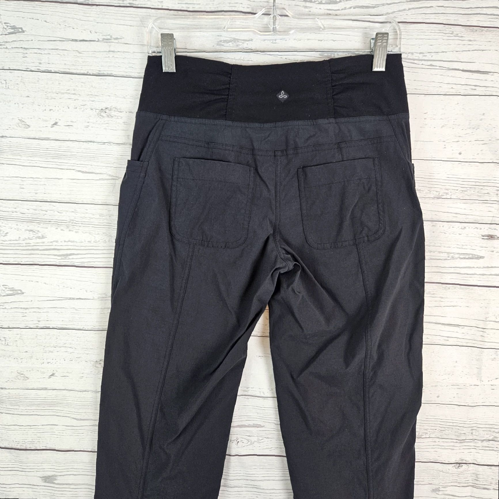 Prana Prana Women's Cropped Pants Small Black Solid Mid Rise Size 28" / US 6 / IT 42 - 4 Thumbnail