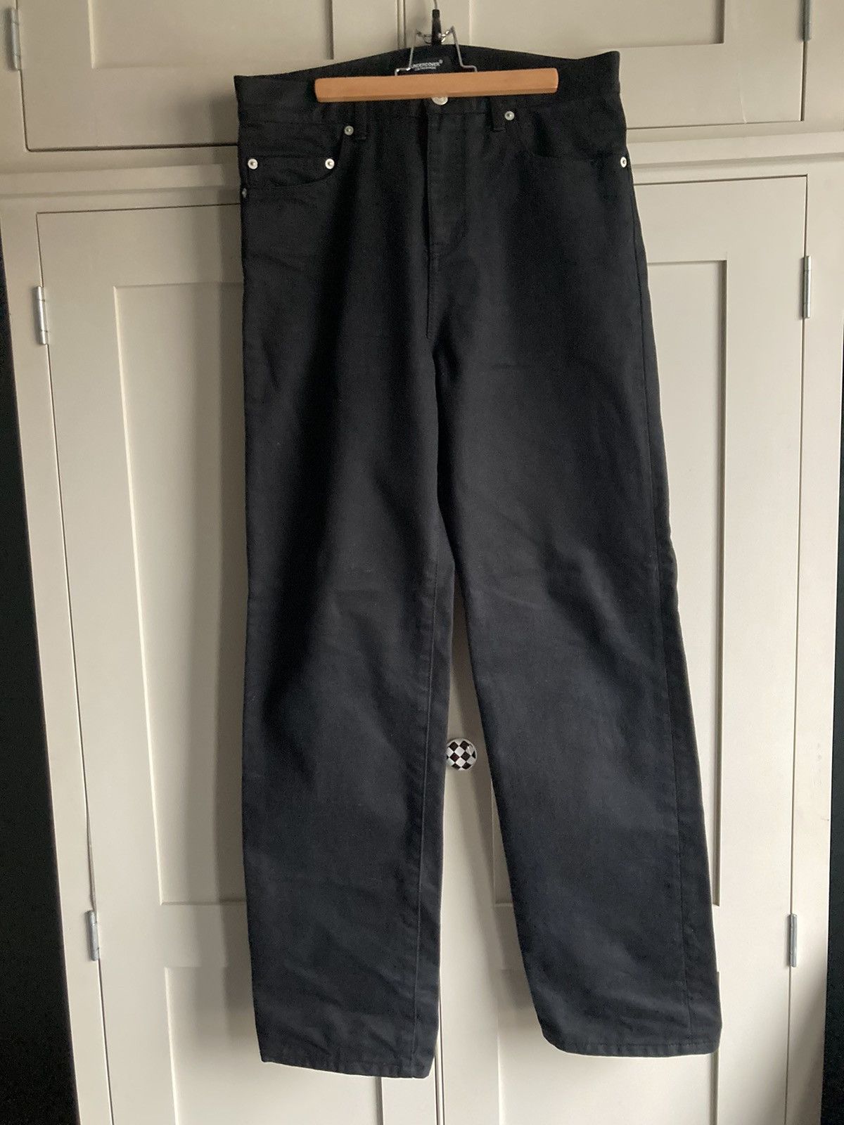 image of Undercover Black Wide Leg Denim, Men's (Size 30)