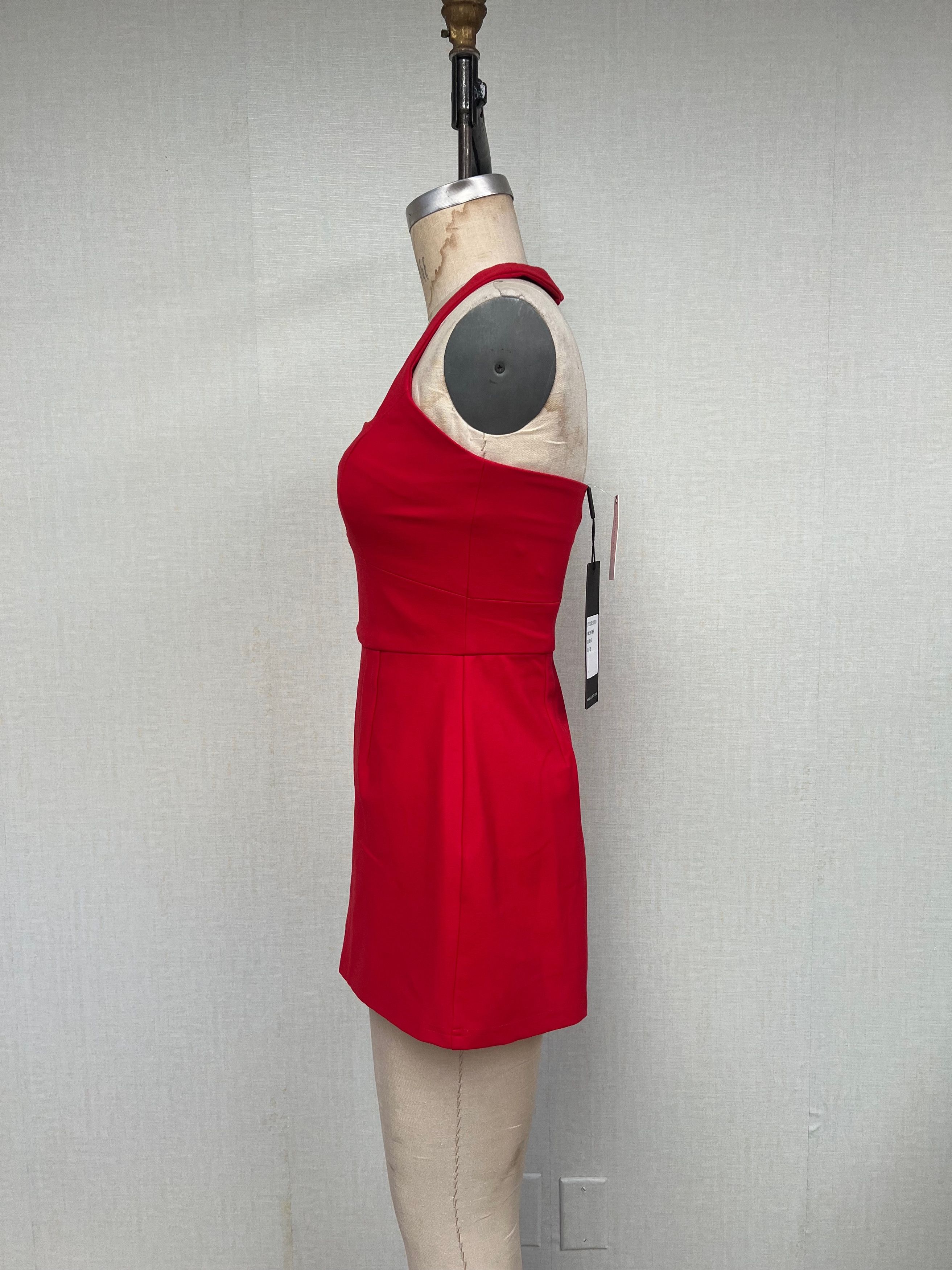 ELLIATT NWT Elliatt $218 Red Sweetheart Cut Out Halter Romper Small Size 27" / US 4 / IT 40 - 2 Thumbnail