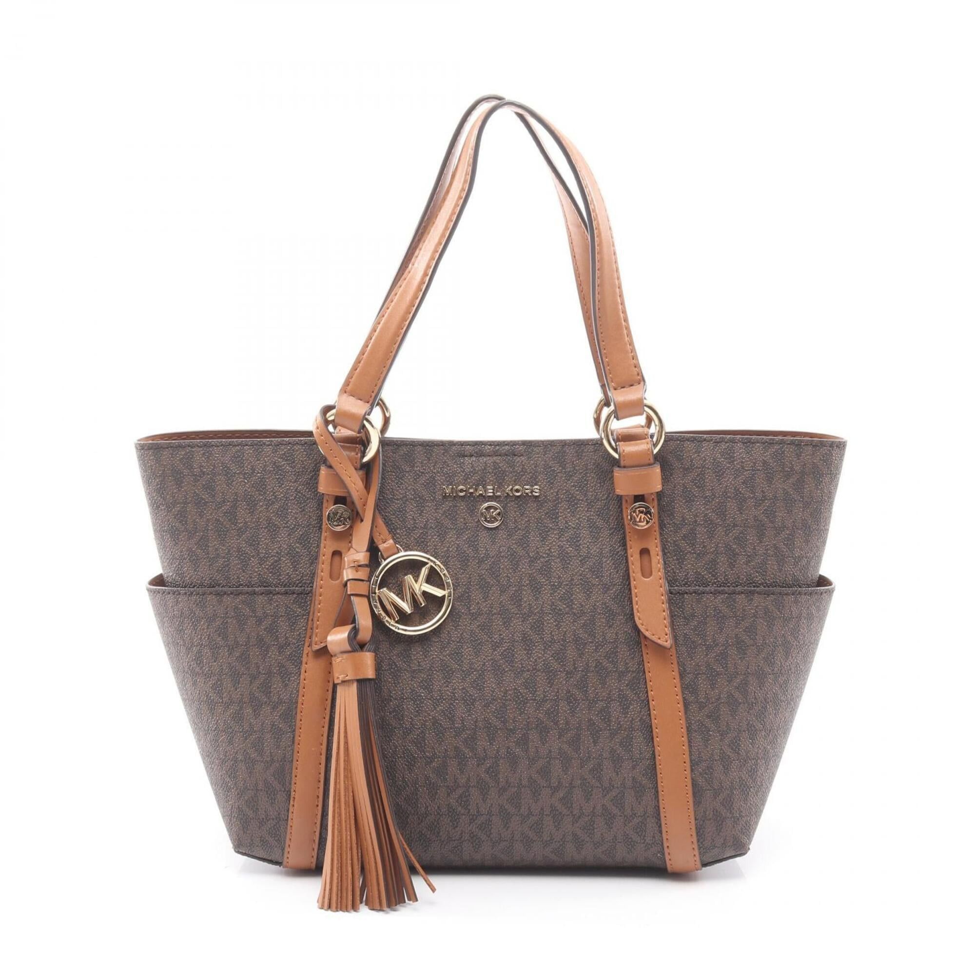Michael Kors Michael Kors Sullivan Small 2-Way Handbag, Coated Canvas Leather, Women's, Brown, 30T0GNXT0B Size ONE SIZE - 1 Thumbnail