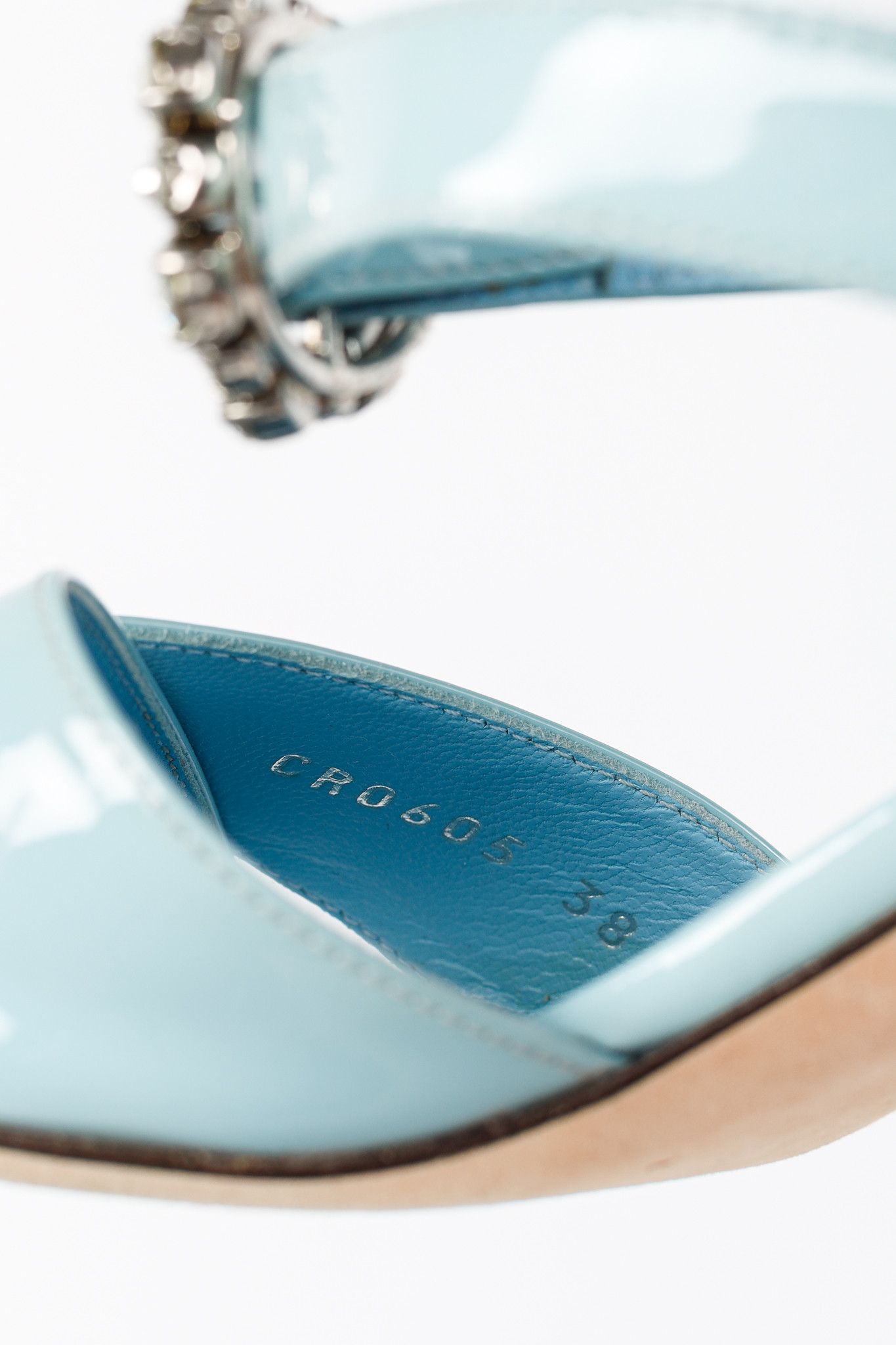 Dolce & Gabbana Dolce & Gabbana SS18 Patent-Leather Embellished-Heel Sandals Size US 7.5 / IT 37.5 - 11 Thumbnail