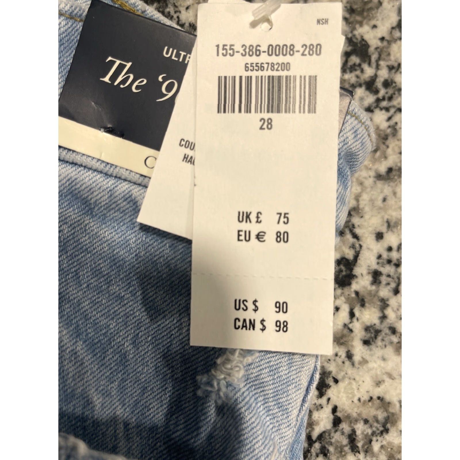 Abercrombie & Fitch VINTAGE Abercrombie & Fitch Ultra High Rise 90s Straight Jeans Women 26 True Waist 26 x 30 Blue Distressed 5-Pocket Mens Womens? Size 26" / US 2 / IT 38 - 5 Thumbnail