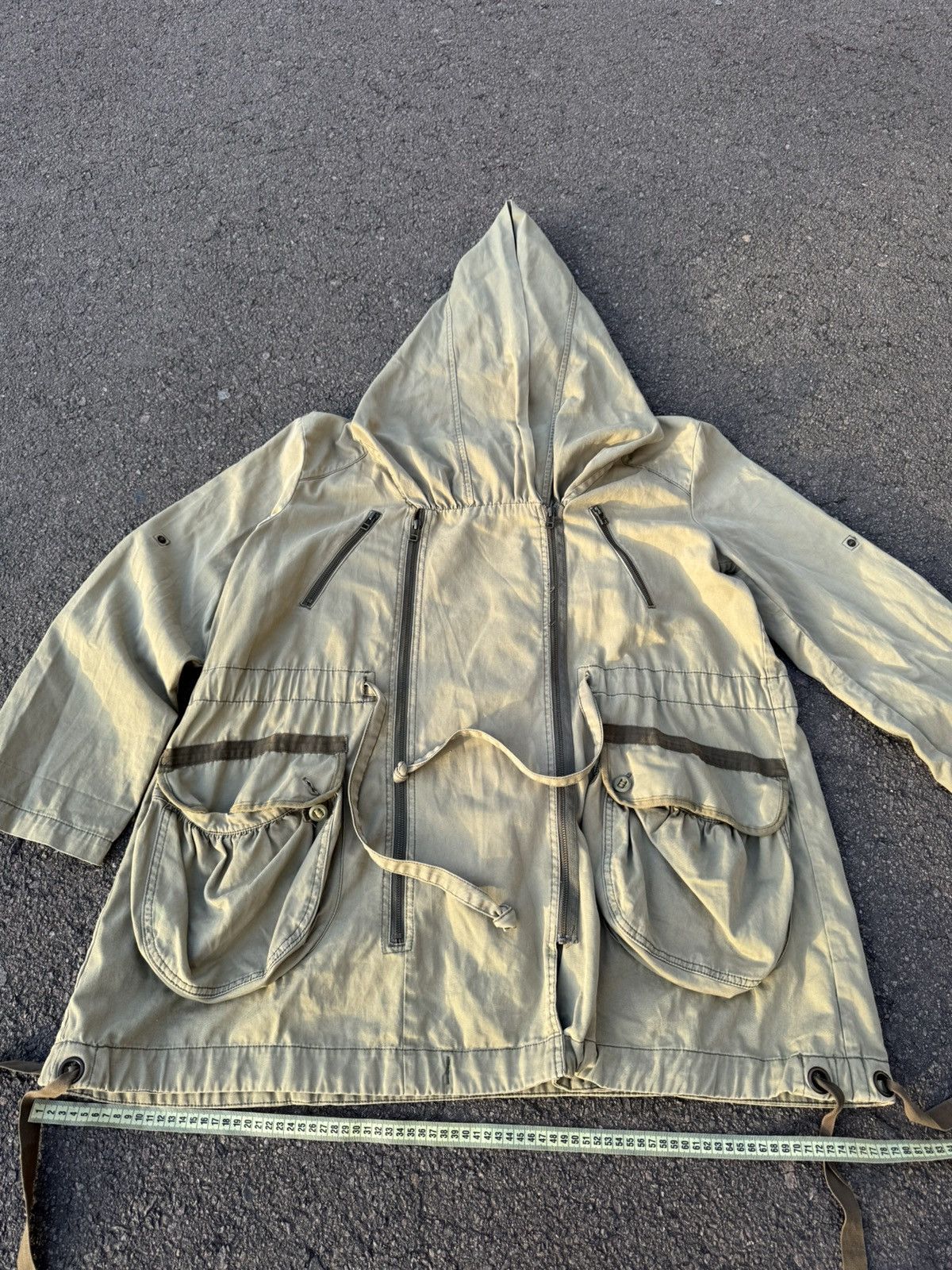 Japanese Brand Vintage Japanese/RickOwen’s/Asymmetric/Military Style Jacket Size US XL / EU 56 / 4 - 10 Thumbnail