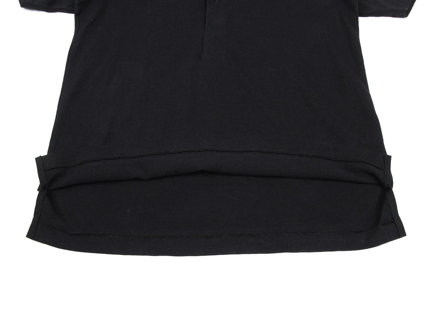 Yohji Yamamoto Yohji Yamamoto Cotton Cut Hem Henley Neck T-Shirt Size US L / EU 52-54 / 3 - 8 Thumbnail