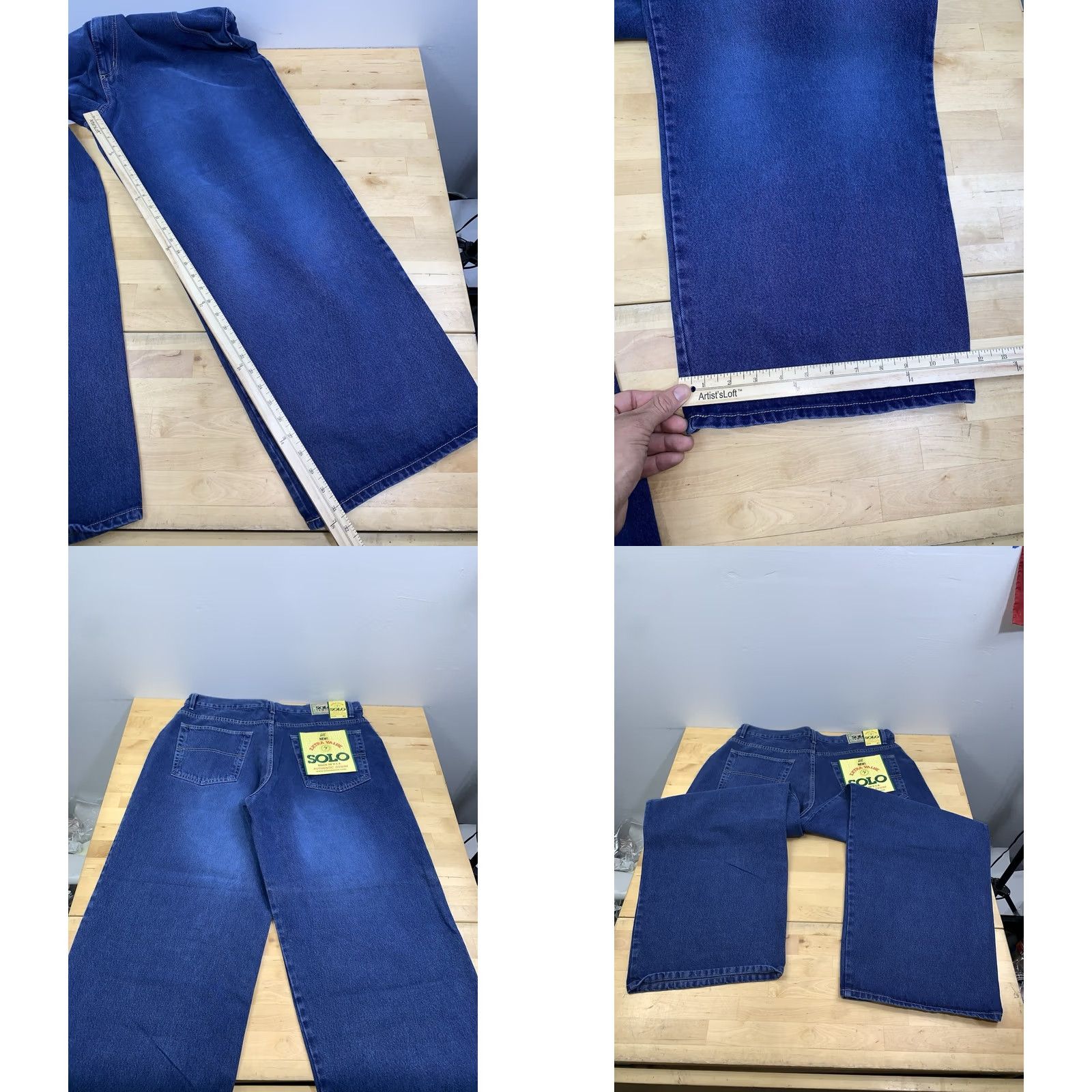 Vintage VINTAGE Solo Denim Jeans Men 40 Blue Loose Baggy USA 90s 13110 jeans 90s Hip Hop Mens Blue Denim USA 40 Regular Size US 40 / EU 56 - 8 Thumbnail