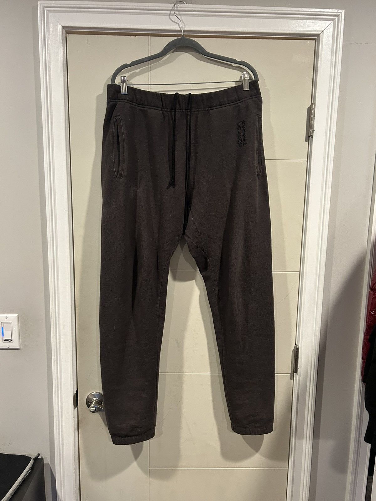image of Chrome Hearts Dagger Sweats in Grey, Men's (Size 32)