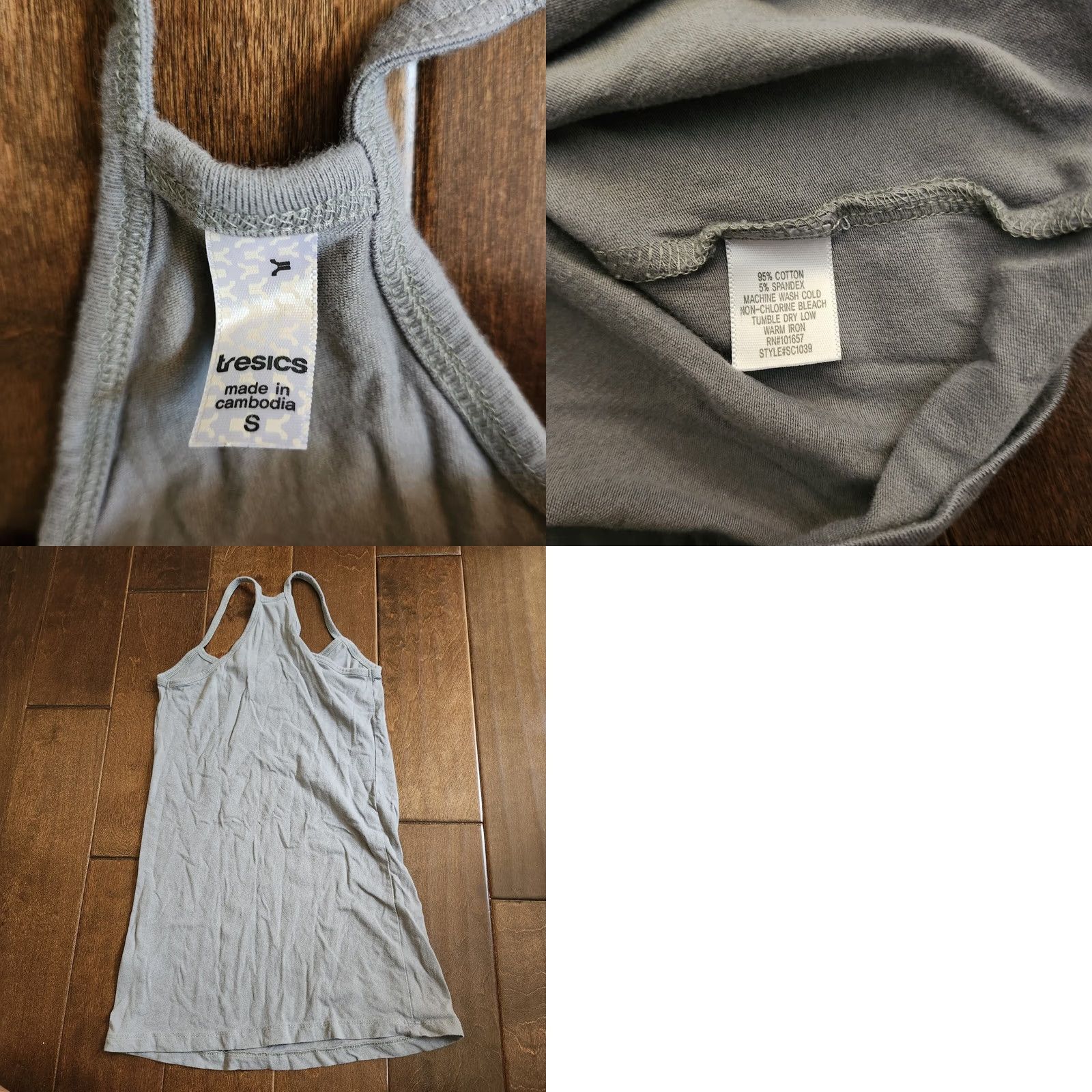 Vintage Tresics Womens Gray Tank Top - Size Small - Travel Casual Size S / US 4 / IT 40 - 8 Thumbnail