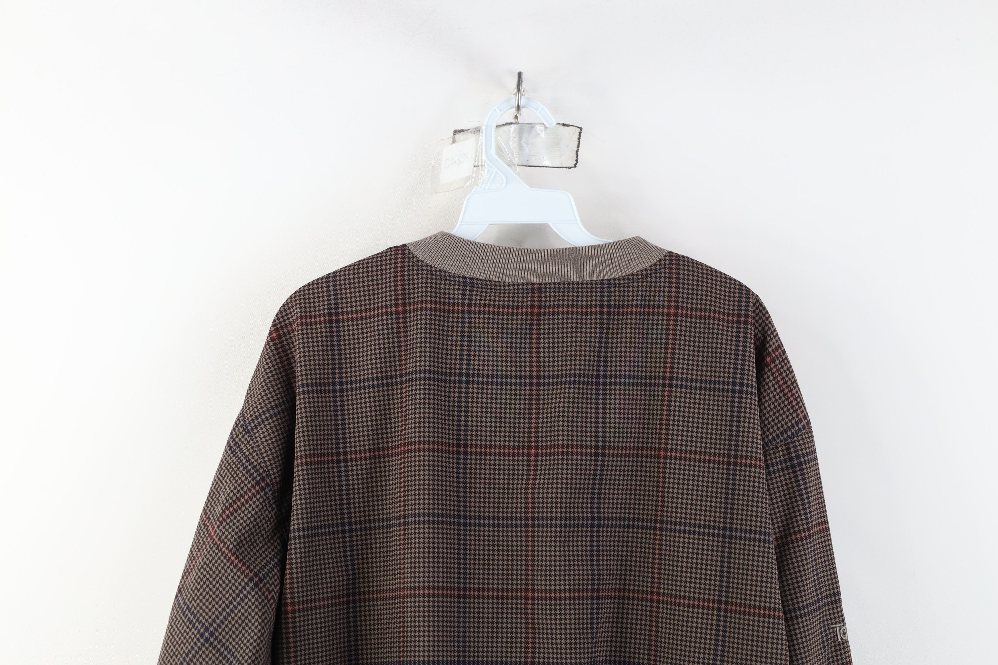Vintage Vintage 90s Streetwear Houndstooth Pullover Rain Jacket Size US L / EU 52-54 / 3 - 14 Thumbnail