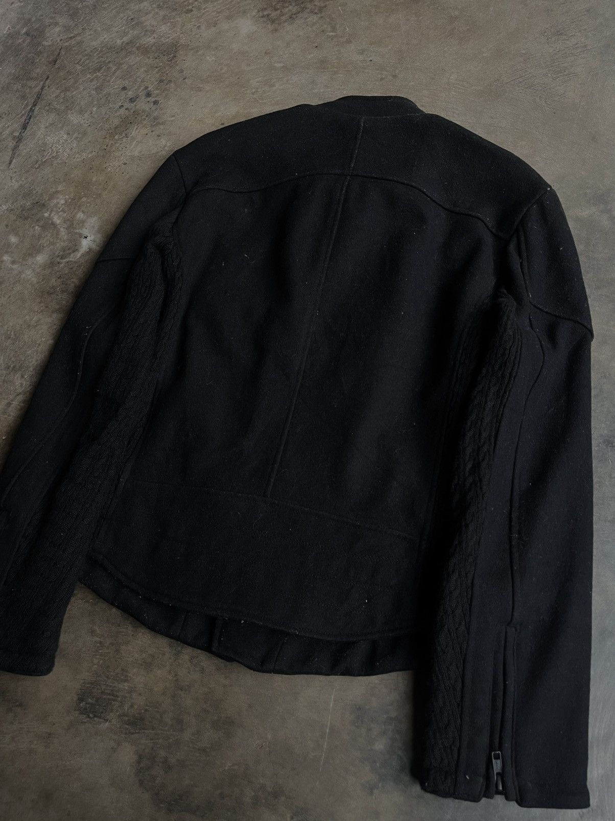 14th Addiction 2000s JAPANESE ASYMMETRICAL WOOL ZIP JACKET BIKERS VKEI PUNK Size US L / EU 52-54 / 3 - 9 Thumbnail