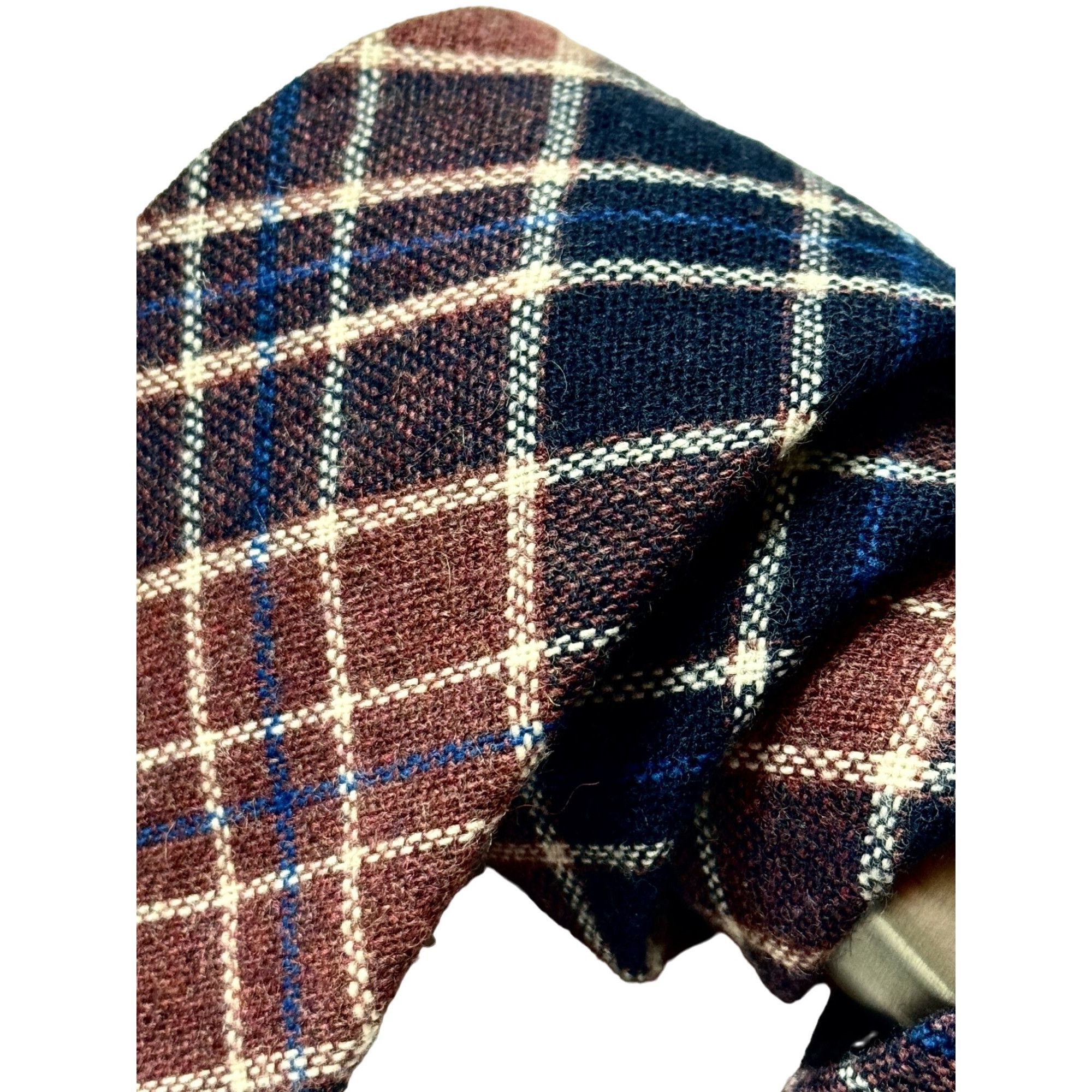Etienne Aigner NOS Vtg Etienne Aigner LOGO A PLAID Tartan Wool Necktie Size ONE SIZE - 3 Thumbnail