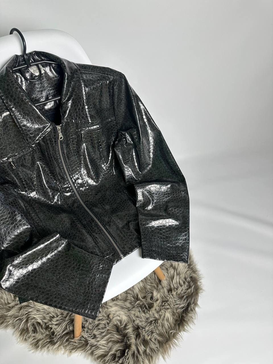 Japanese Brand × Leather × Vintage Vintage Leather Snake black Women’s Jacket Size M / US 6-8 / IT 42-44 - 5 Thumbnail