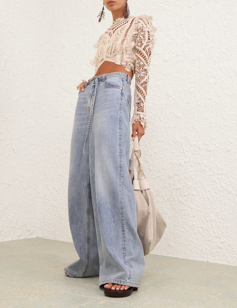 Zimmermann oc11z0226 Illuminate Cornelli Bodice in Cream Size M / US 6-8 / IT 42-44 - 8 Thumbnail