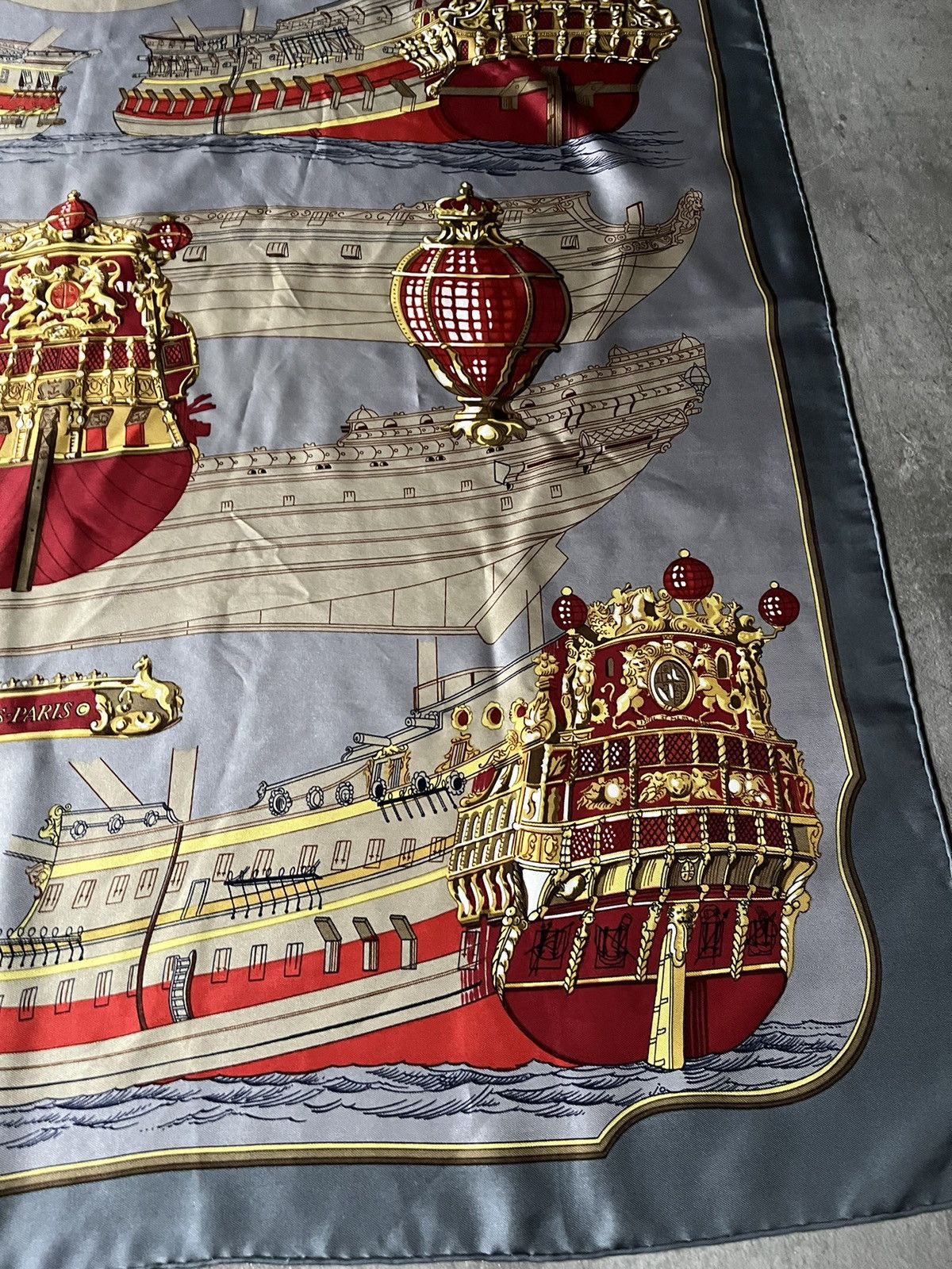 Hermes Hermes silk scarf Grande Marine Marie-Francoise Heron 1979 Size ONE SIZE - 3 Thumbnail