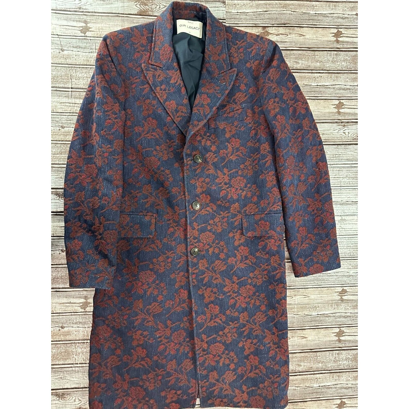 Our Legacy OUR LEGACY AW14 Flower Indigo Wool blend Coat Size 50 | Grailed