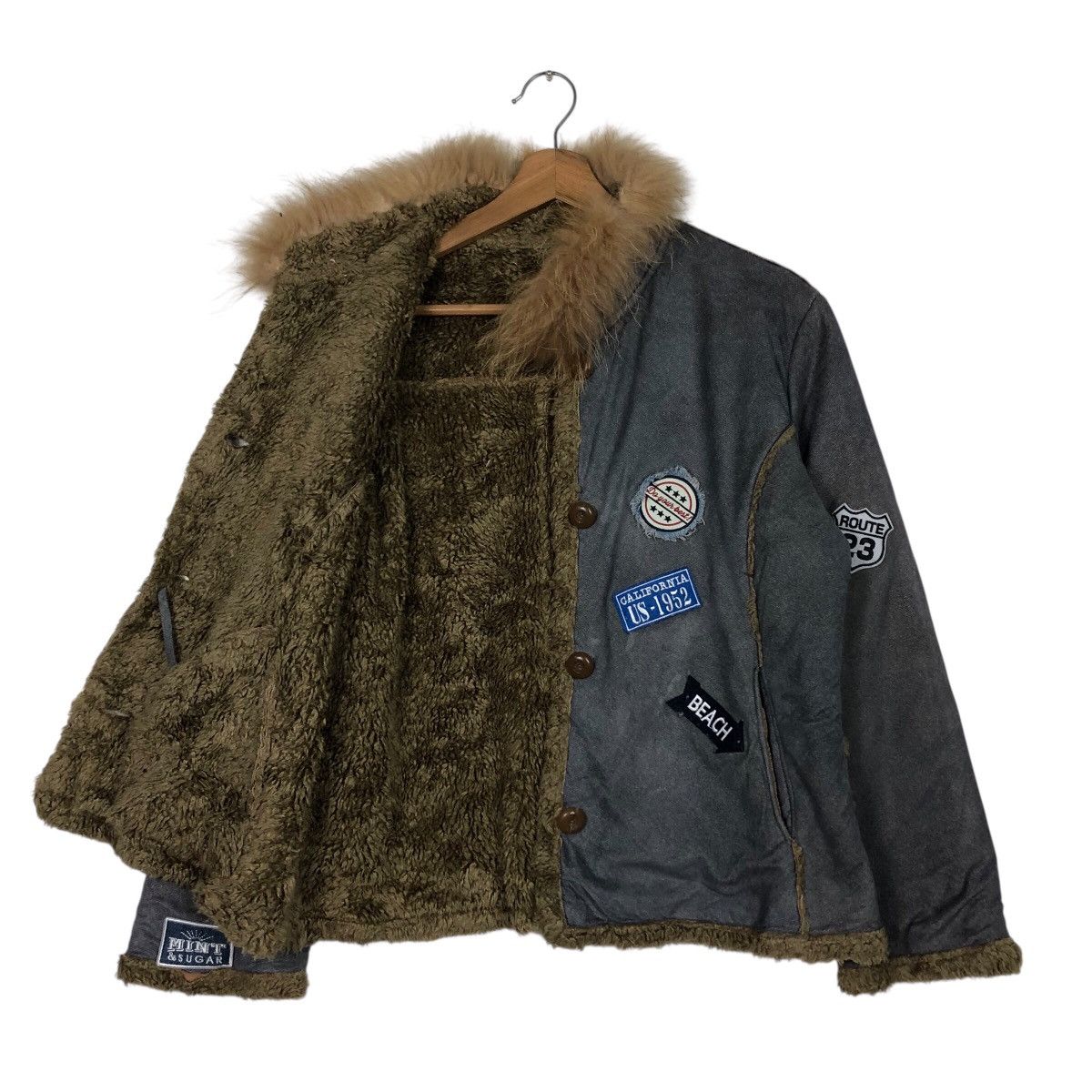 Japanese Brand Vintage Bignami Italy Shearling Patchwork Moto Jacket Size M / US 6-8 / IT 42-44 - 17 Thumbnail