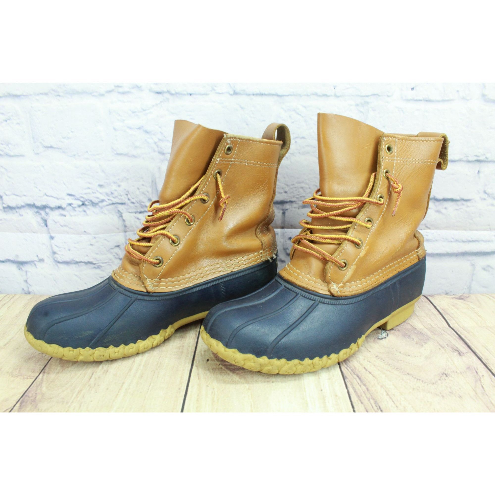 L.L. Bean × Leather LL Bean Women's Leather Unlined Ankle Duck Boots Size 7 M Size US 7 / IT 37 - 2 Thumbnail