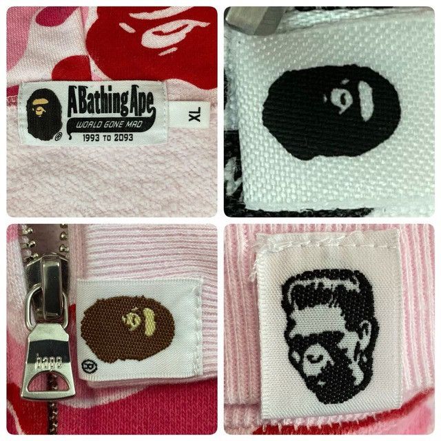 Bape BAPE ABC Camo Pink Crystal Stone Shark Full Zip Hoodie APE Size US XL / EU 56 / 4 - 9 Thumbnail