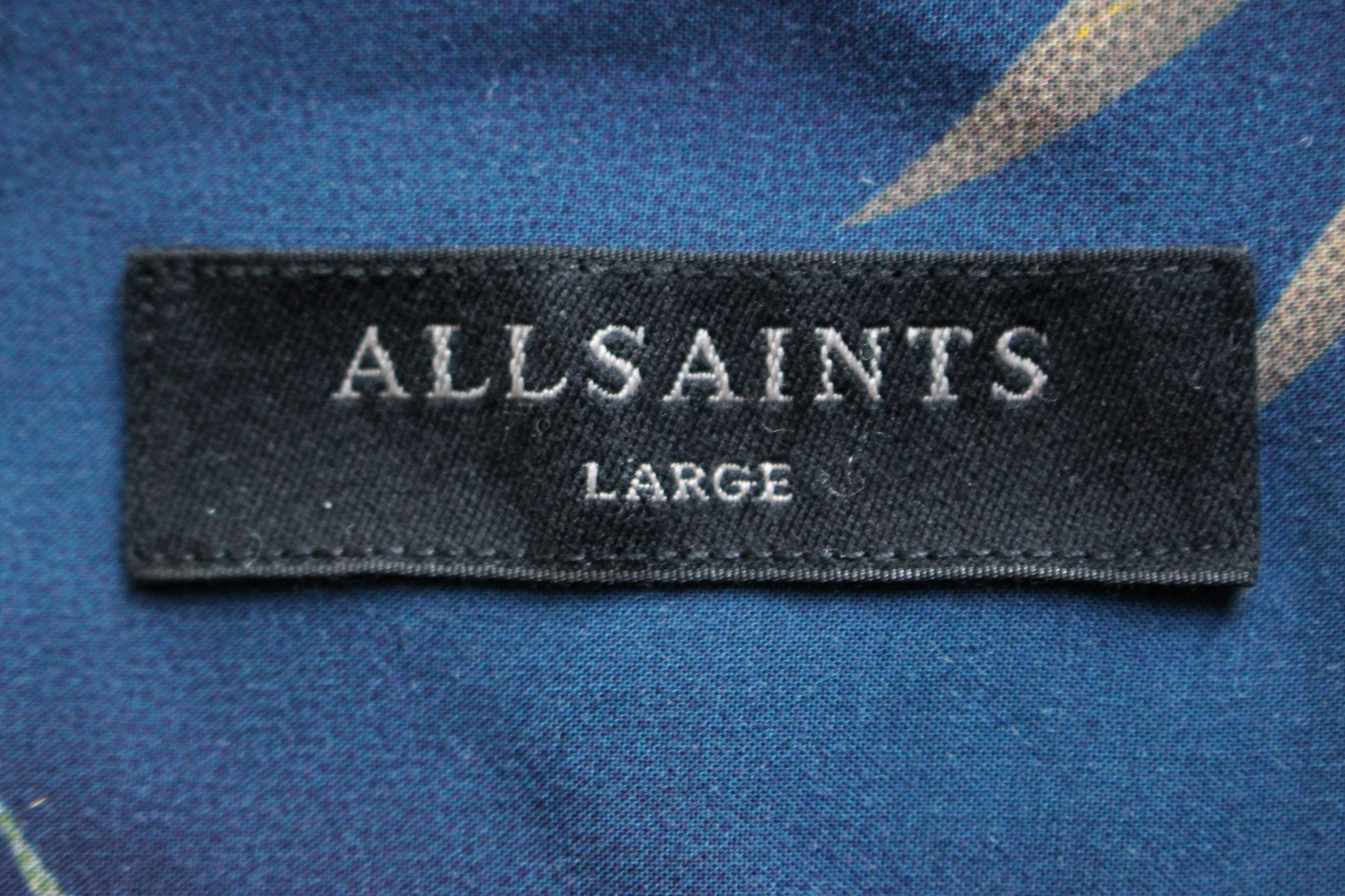 Allsaints FREE SHIPPING!! - 'Wader' Crane print viscose shirt Size US L / EU 52-54 / 3 - 4 Thumbnail