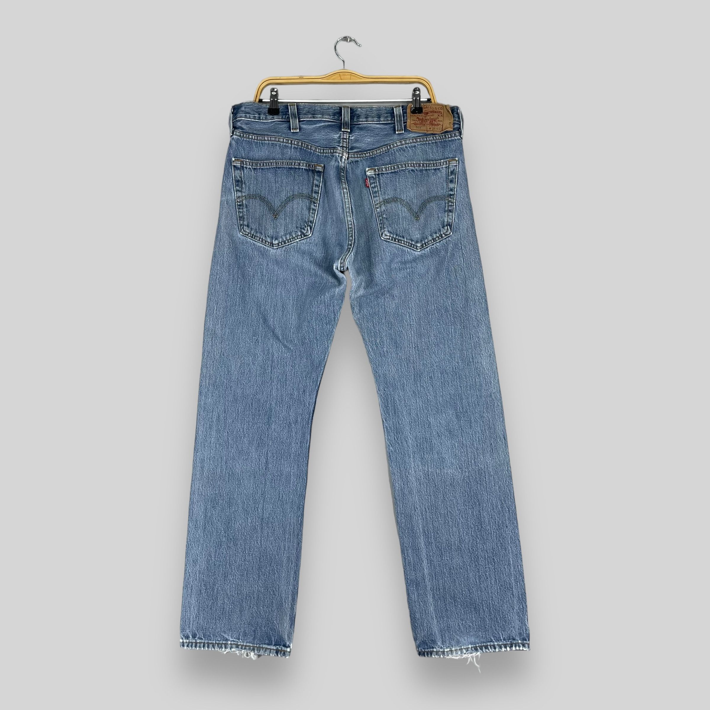 Levi's × Vintage Size 36 Vintage Levis 501 Distressed Reinforced Jeans Size US 36 / EU 52 - 7 Thumbnail