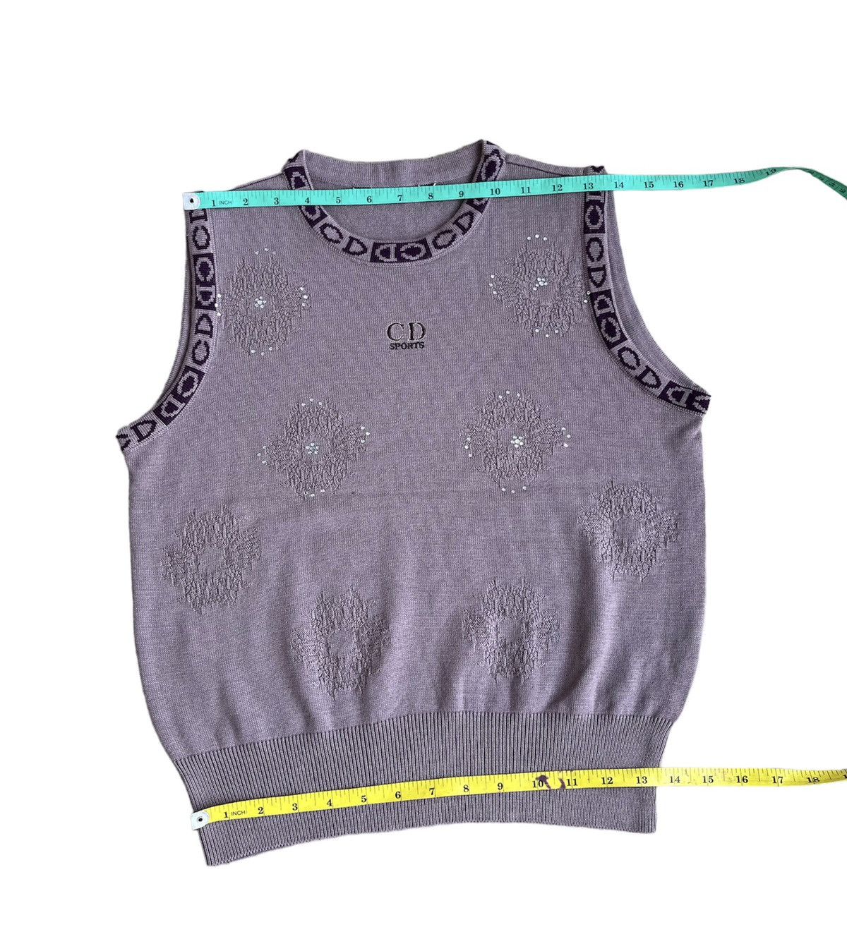 Vintage Christian Dior Sports Vest Knitwear Women"s Center Logo Size S / US 4 / IT 40 - 6 Thumbnail