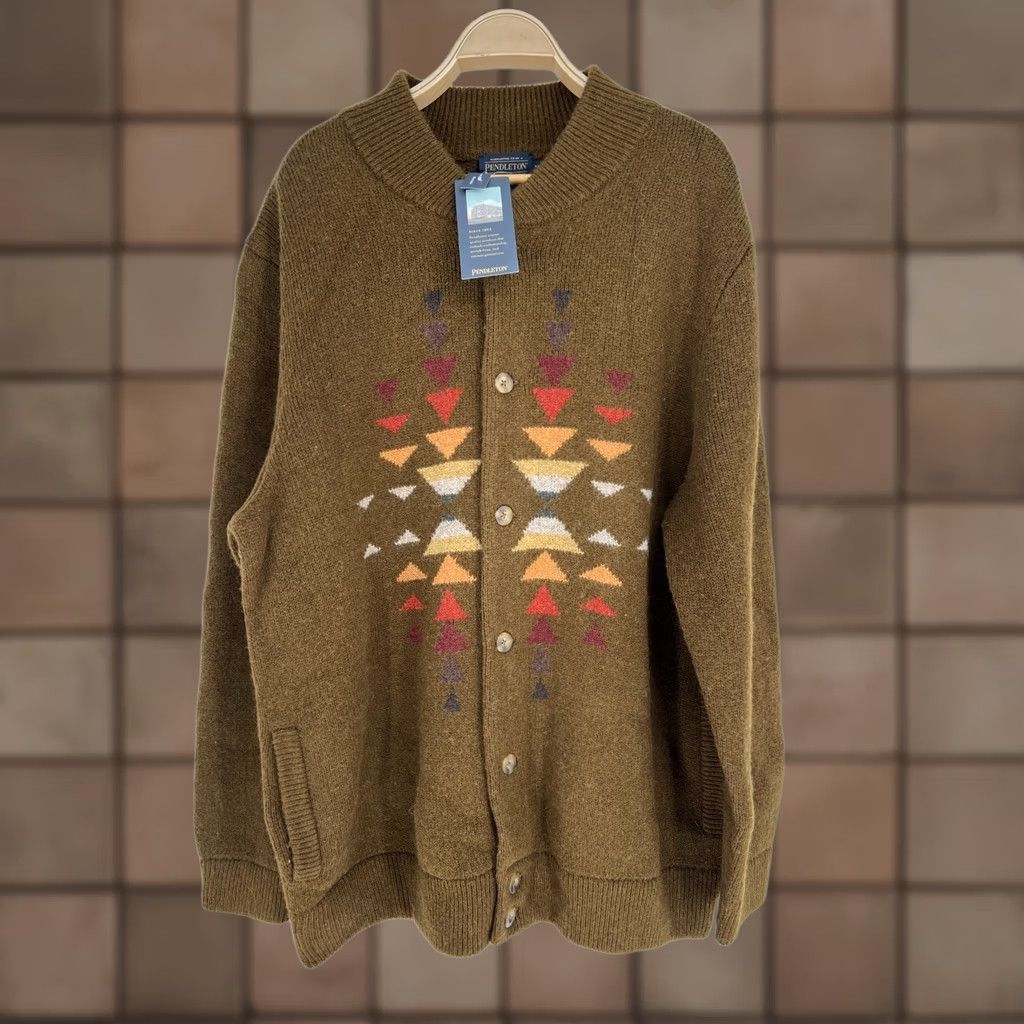Pendleton VINTAGE Pendleton Jacquard Shetland Bomber Cardigan Men’s Size XXL Brown Wool Aztec Size US XXL / EU 58 / 5 - 1 Thumbnail