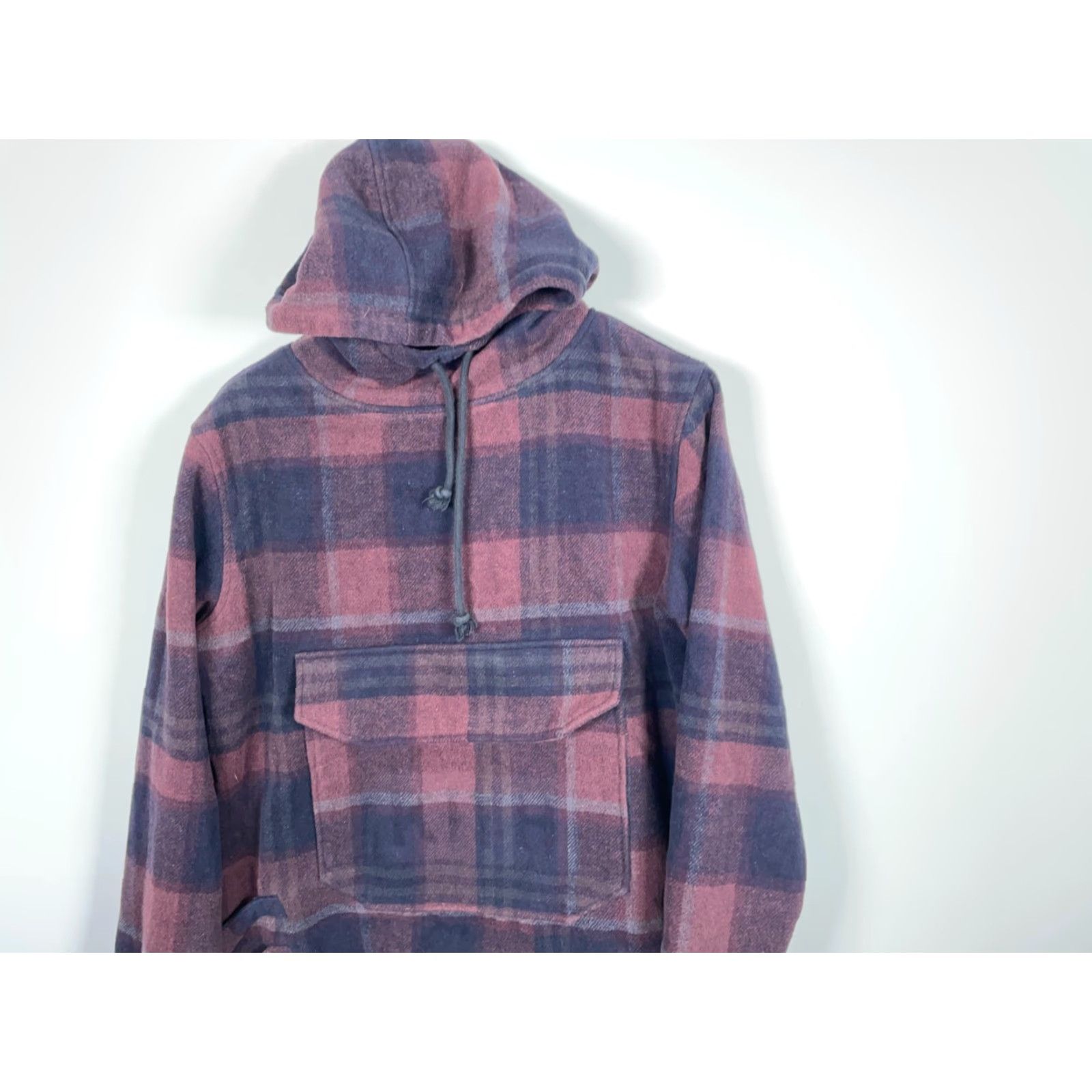 Kith KITH Hoodie Mens XS Purple Plaid Thermal Lined Heavyweight Pullover Sweatshirt Crew Neck Winter Fall Retro Grunge Size US XS / EU 42 / 0 - 4 Thumbnail