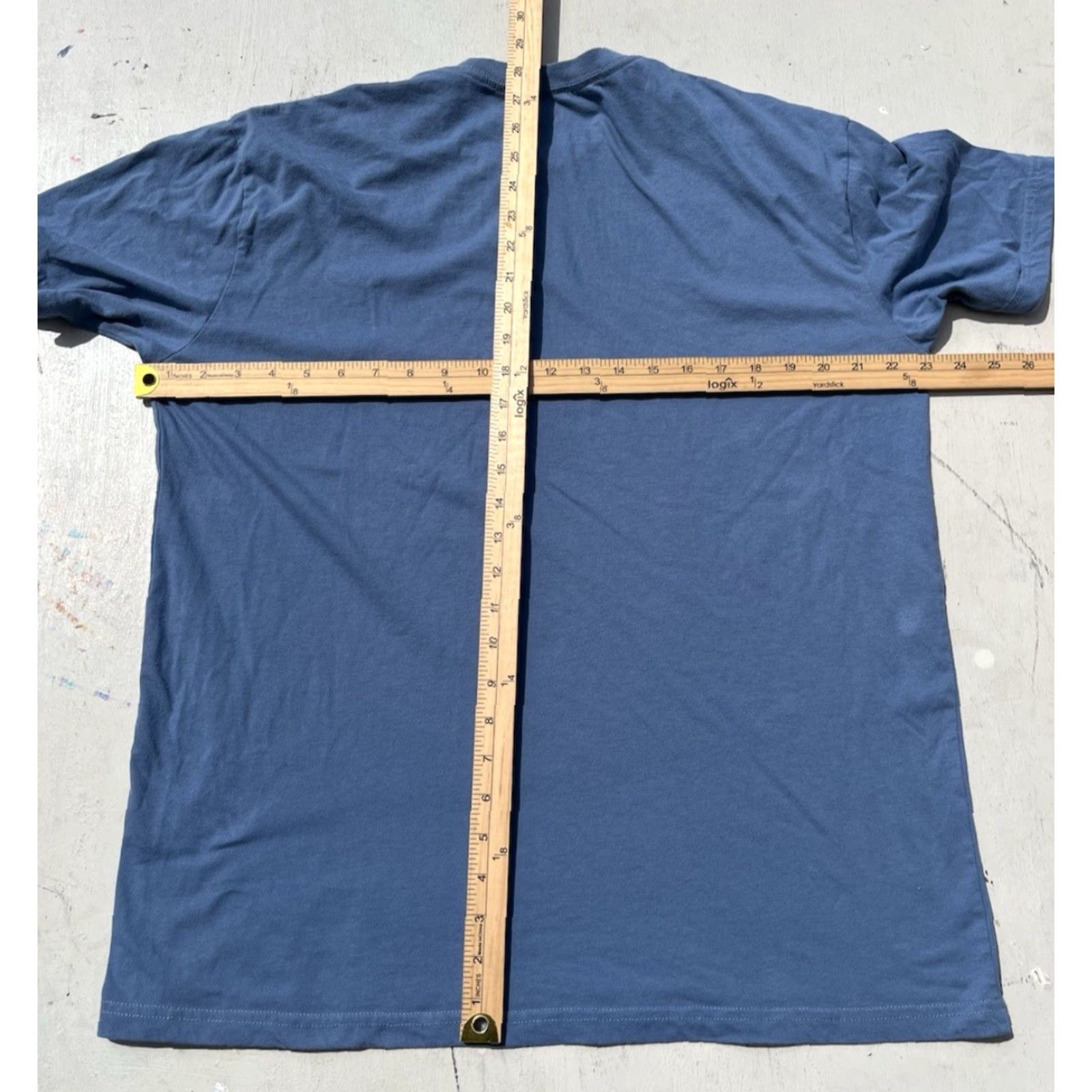 Vintage True Classic T-Shirt Blue Solid XL Men’s Heritage 50s Iconic Brando Dean Shirt, Cotton Blend, Short Sleeve, Regular Fit, Logo Size US XL / EU 56 / 4 - 7 Thumbnail
