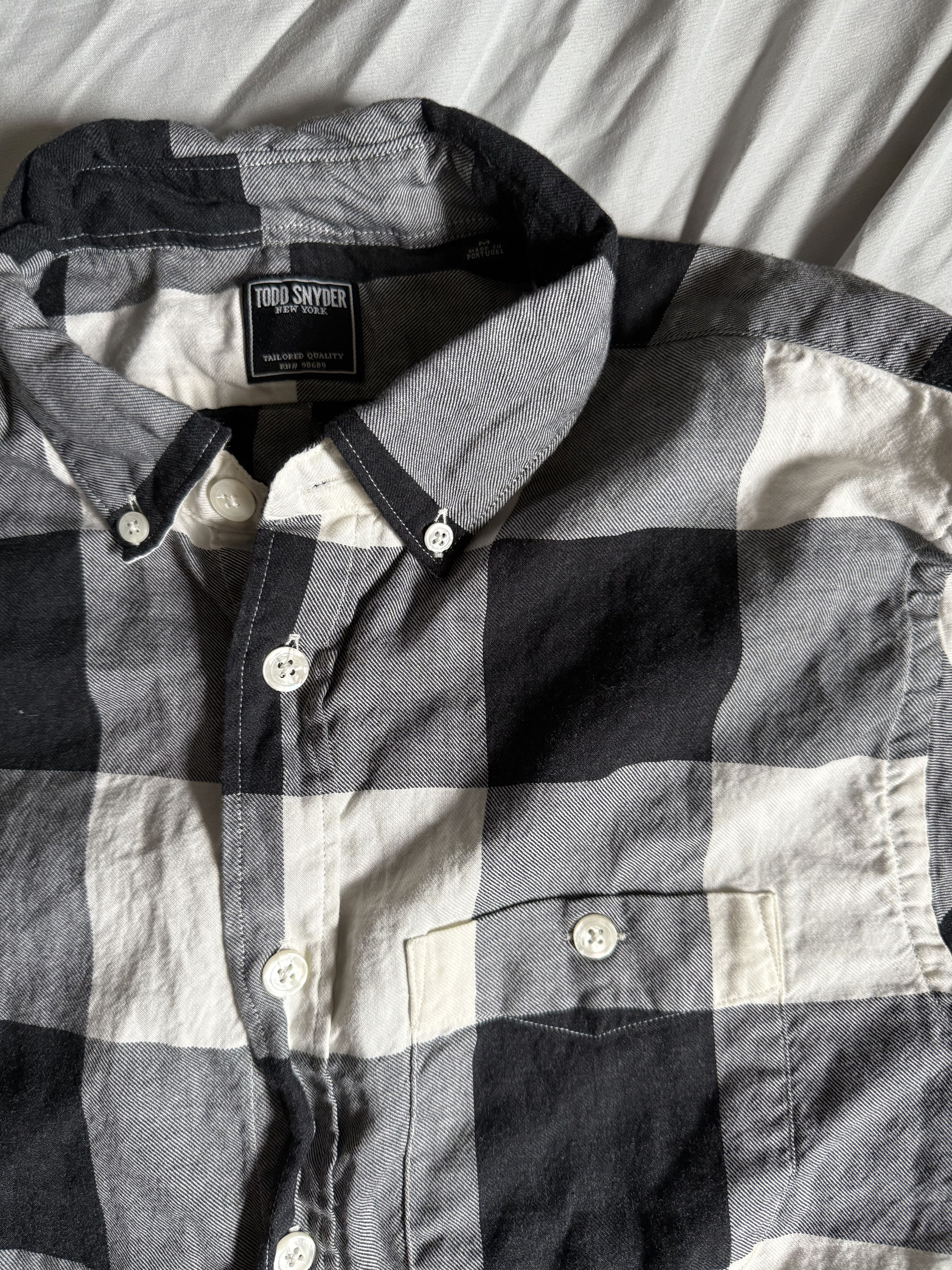 Todd Snyder Todd Snyder Men's Gingham Plaid Flannel Shirt Medium $178 Size US M / EU 48-50 / 2 - 1 Thumbnail