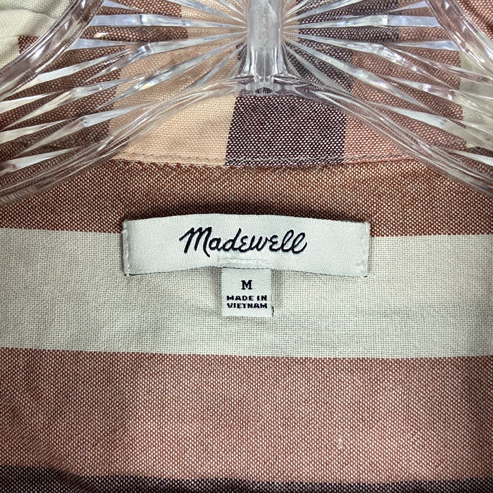 Madewell Madewell Womens Pink Striped V-Neck Short Sleeve Blouse M Size M / US 6-8 / IT 42-44 - 7 Thumbnail