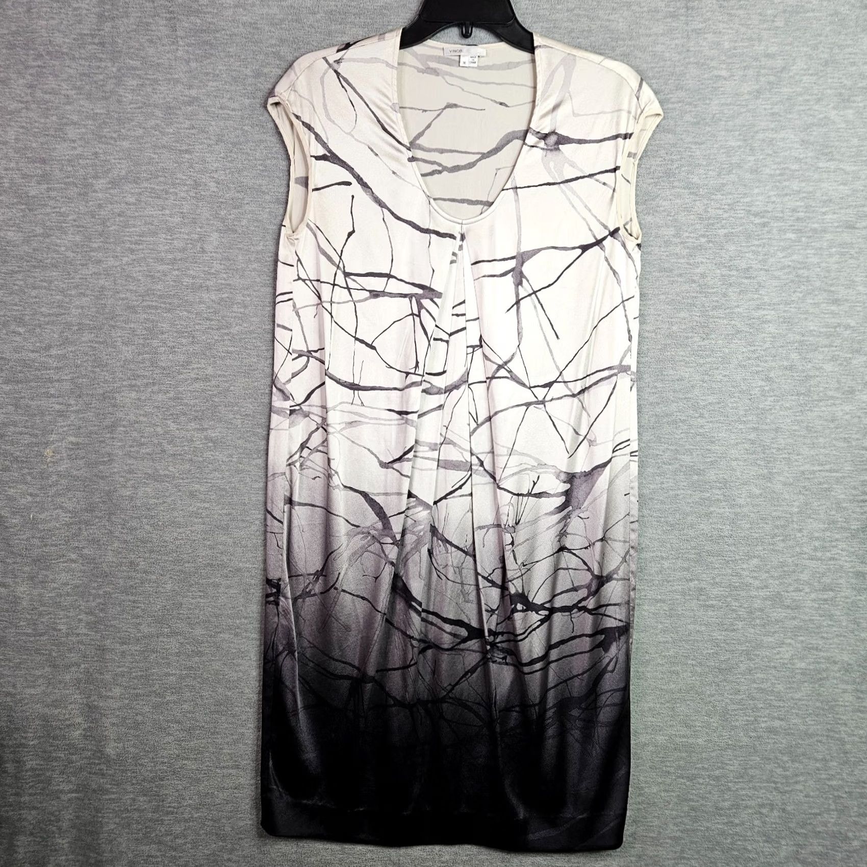 Vince Vince Silk Dress Abstract Branch Print Ombre Sleeveless Min imalist M Multicolor Solid Pattern Women A-Line Dress Sleeveless Size M / US 6-8 / IT 42-44 - 2 Thumbnail
