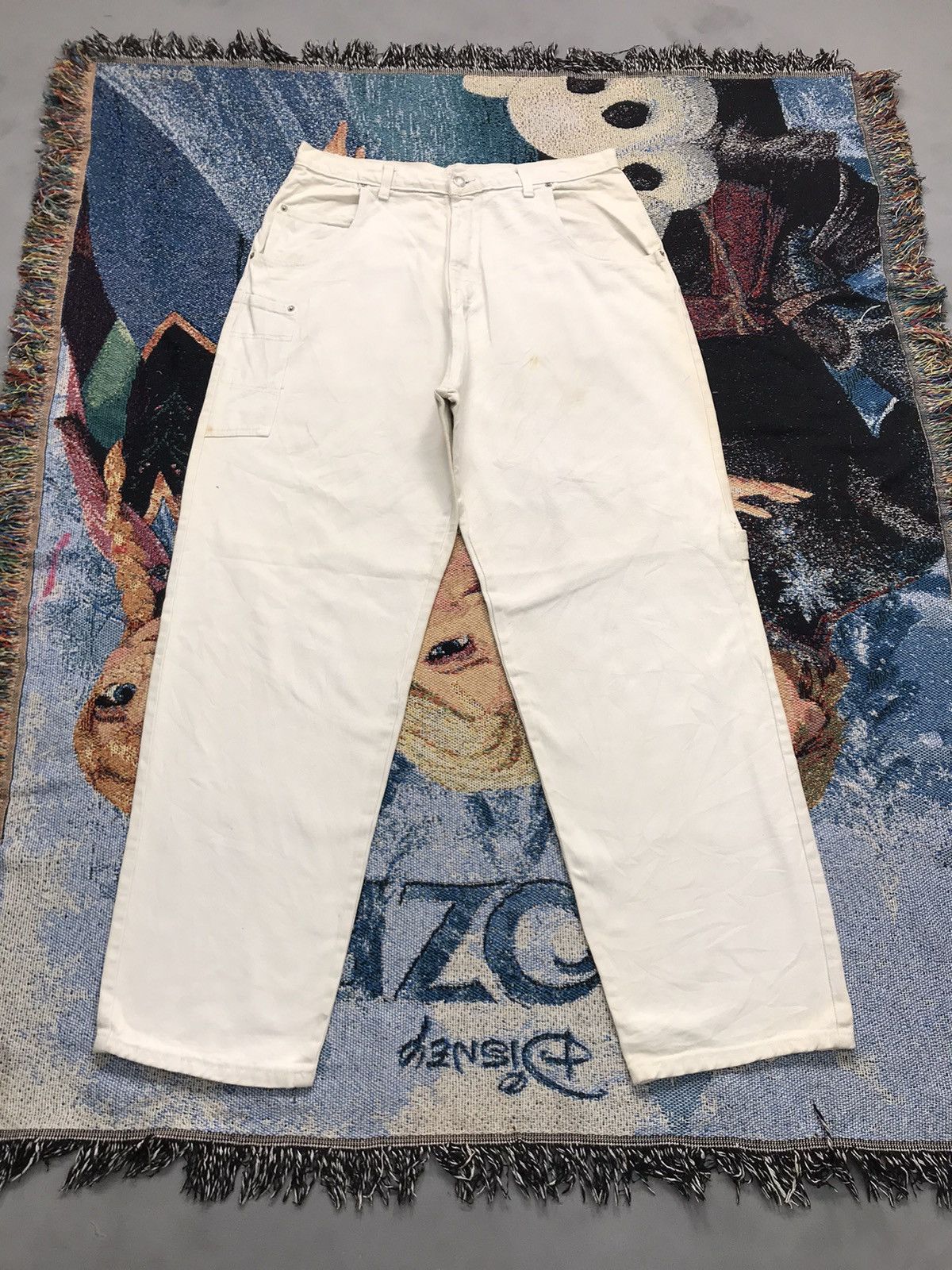Vintage Vintage hip hop big pocket embroidered baggy denim Size US 36 / EU 52 - 2 Thumbnail