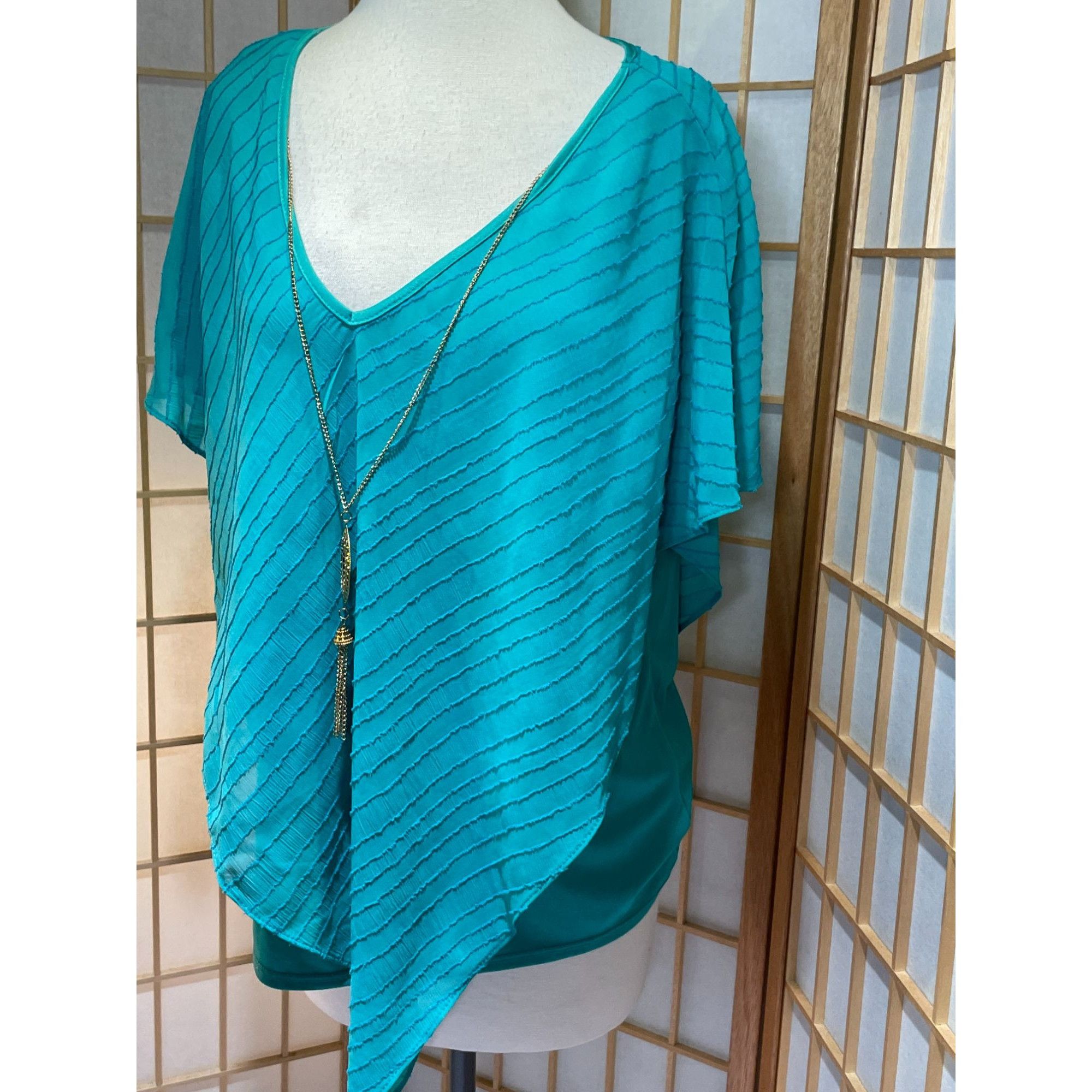 Other NWT NY Collection Lagenlook Asymmetrical Top Size L / US 10 / IT 46 - 11 Thumbnail