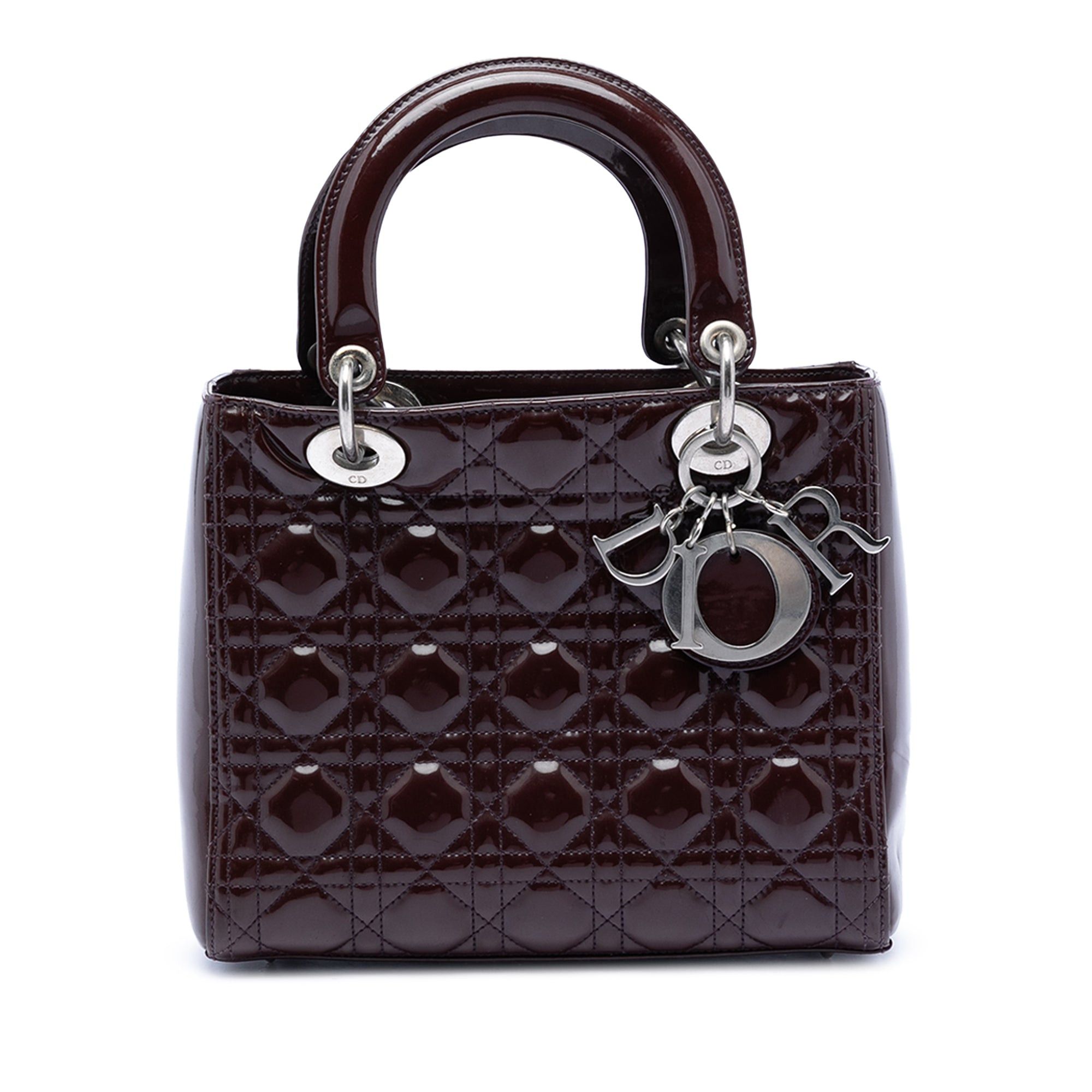 Medium Patent Cannage Lady Dior