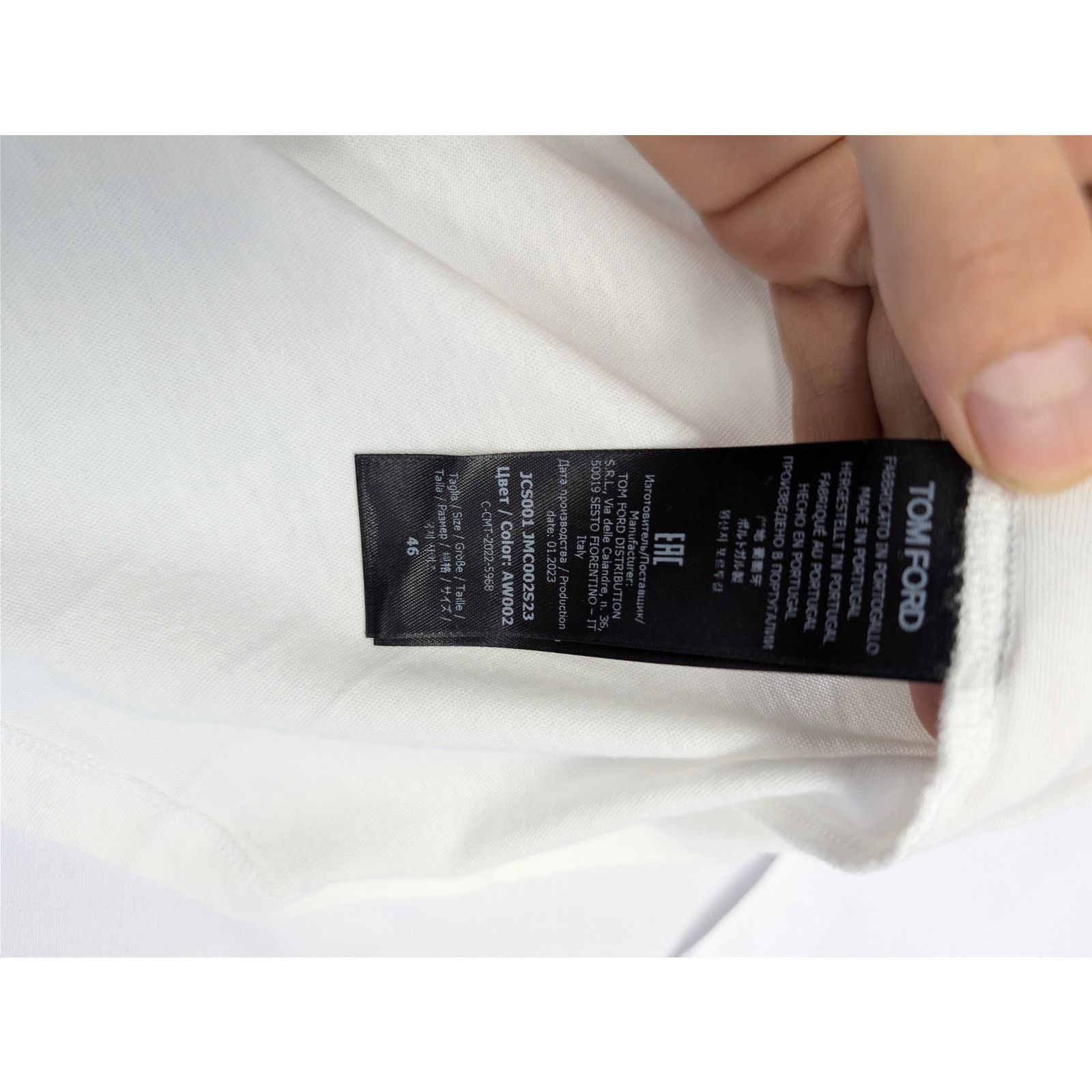 Tom Ford o1rshd1 short-sleeve T-Shirt in White Size US S / EU 44-46 / 1 - 19 Thumbnail