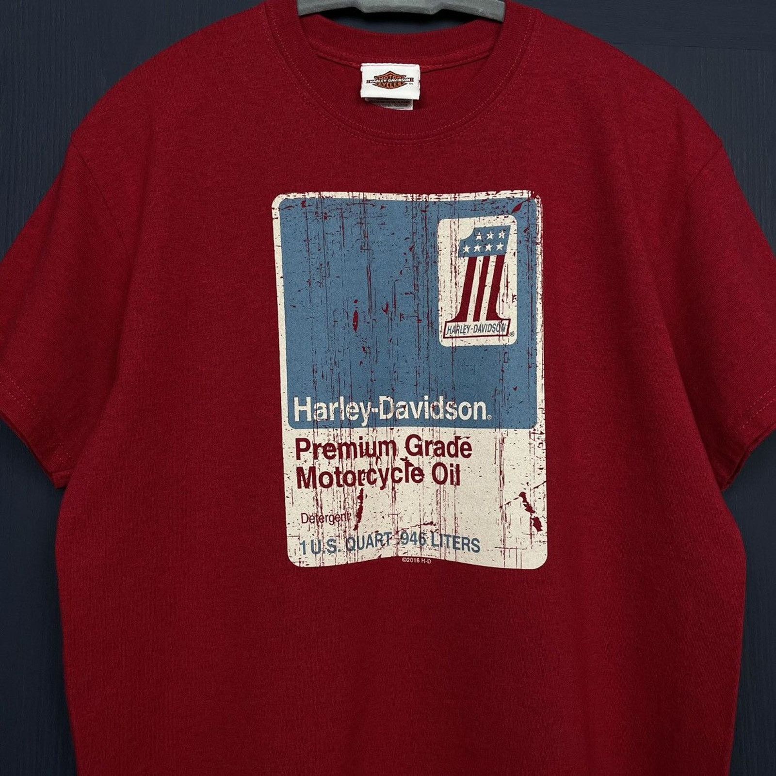 Harley Davidson × Japanese Brand × Vintage 🇺🇸HARLEY-D Motor Oil T Size US M / EU 48-50 / 2 - 4 Thumbnail