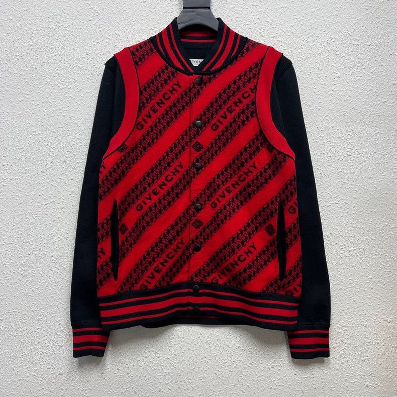 Givenchy Givenchy Cashmere Black and Red Patchwork Bulletproof Base Size US XL / EU 56 / 4 - 1 Thumbnail