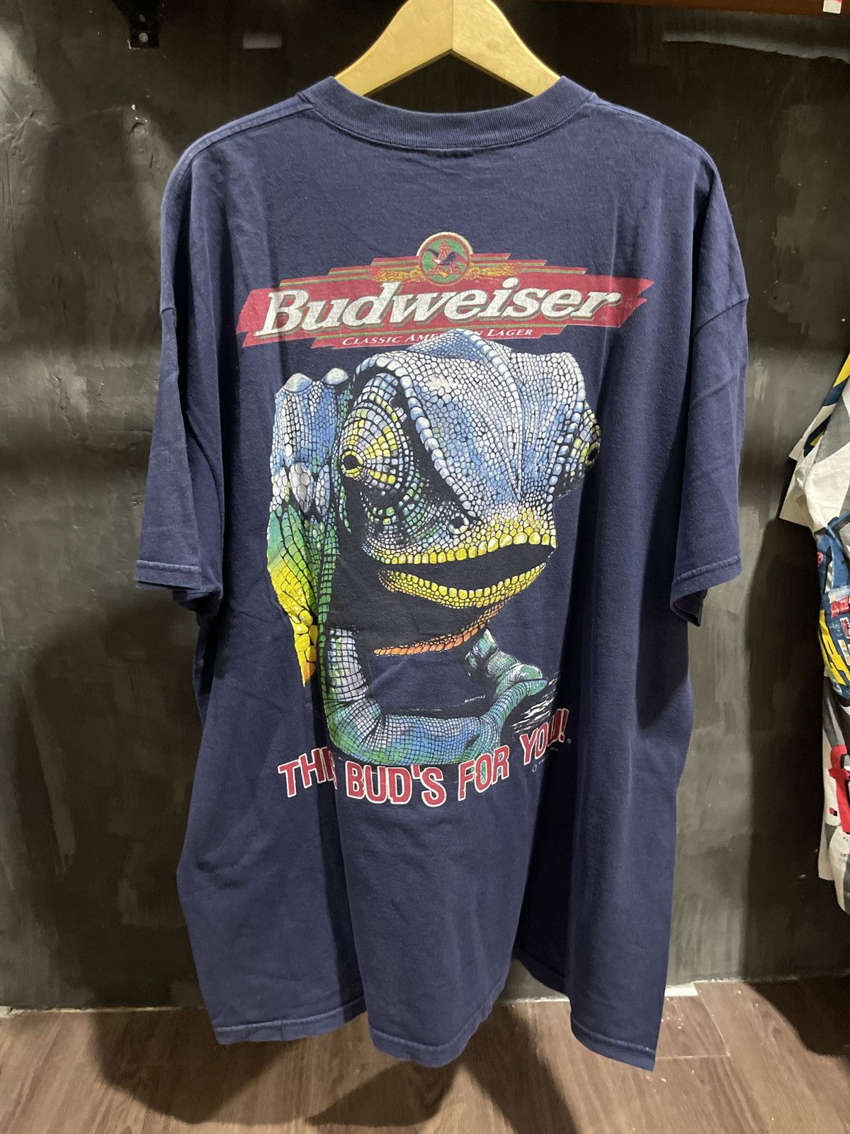 image of Vintage 1998 Budweiser This Bud’S For You in Blue, Men's (Size 2XL)