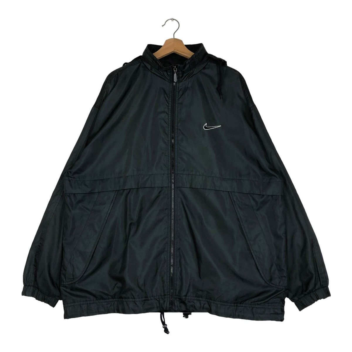 Nike 🔥VINTAGE ANORAK JACKET PULL OVER NIKE BIG SWOOSH Size US XL / EU 56 / 4 - 1 Thumbnail