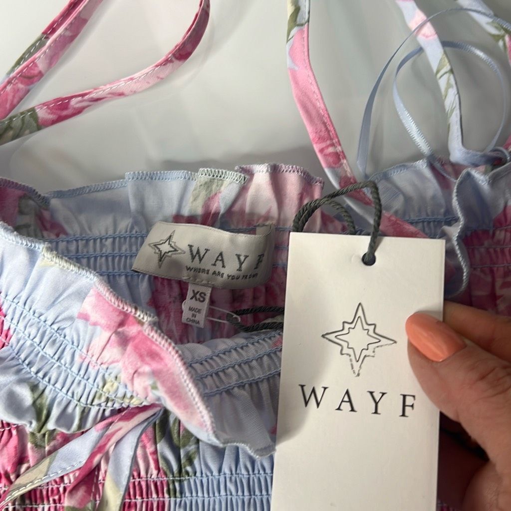 Other NWT WAYF Smock Tube Top and Maxi Tiered Skit Set Floral (011) Size XS / US 0-2 / IT 36-38 - 14 Thumbnail
