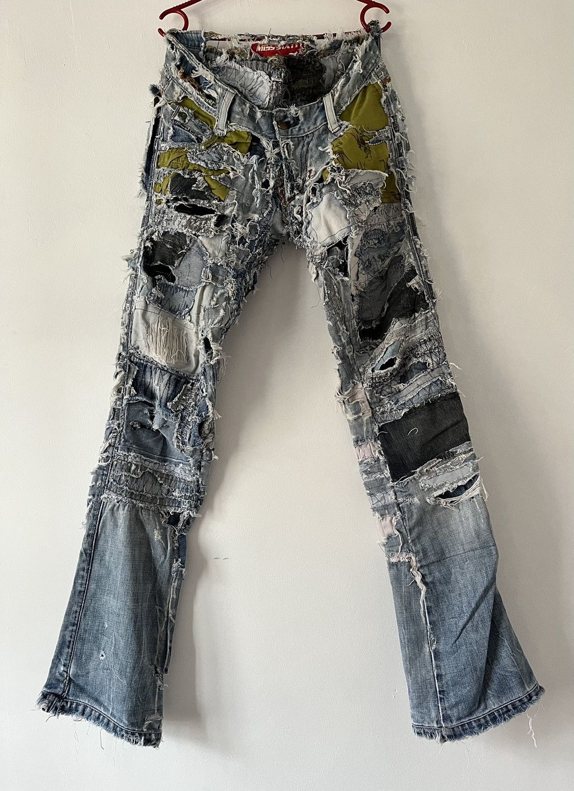 Vintage Archive Miss Sixty Distressed Flare Denim Jeans Size US 30 / EU 46 - 2 Thumbnail