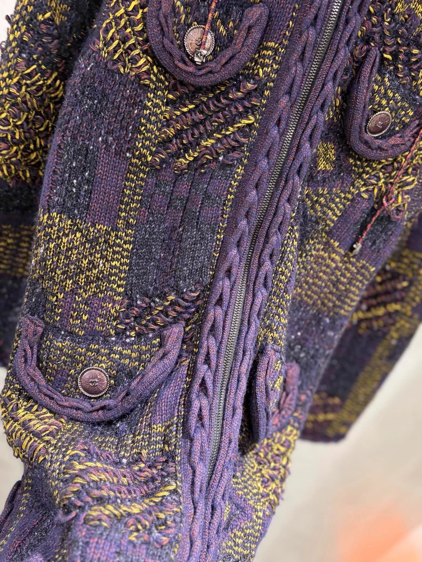 Chanel Chanel 12A Bombay Wool Knit 34 Vintage Jacket Size XS / US 0-2 / IT 36-38 - 3 Thumbnail