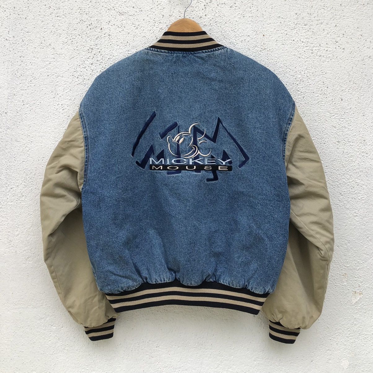 Vintage VTG 90s Mickey Mouse Disney Quilted Varsity Bomber Jacket Size US M / EU 48-50 / 2 - 2 Thumbnail