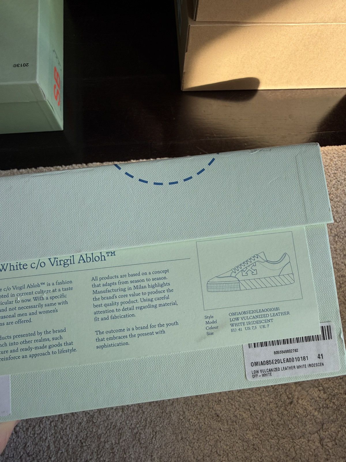 Off-White Off-White Low Vulcanized Leather Sneakers in White Size US 7.5 / EU 40-41 - 5 Thumbnail