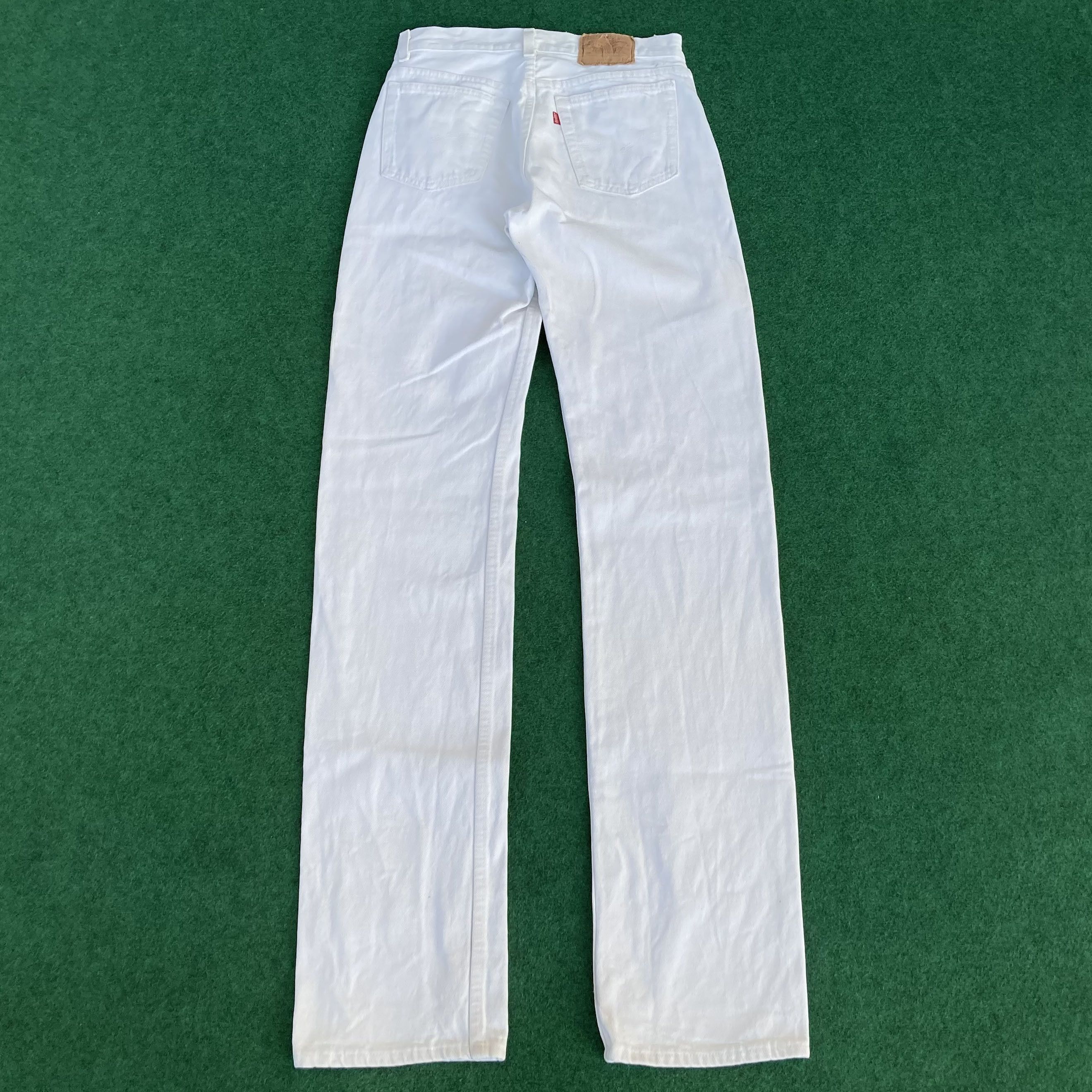 Levi's × Vintage Vtg Levis 501 Distressed Ripped White Grunge Jeans Size US 27 - 12 Thumbnail