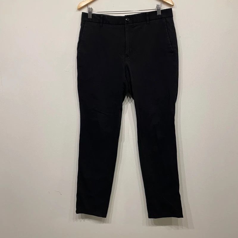 Everlane Everlane Uniform Men's Black Flat Front Slim Fit Chino Size US 33 - 1 Thumbnail