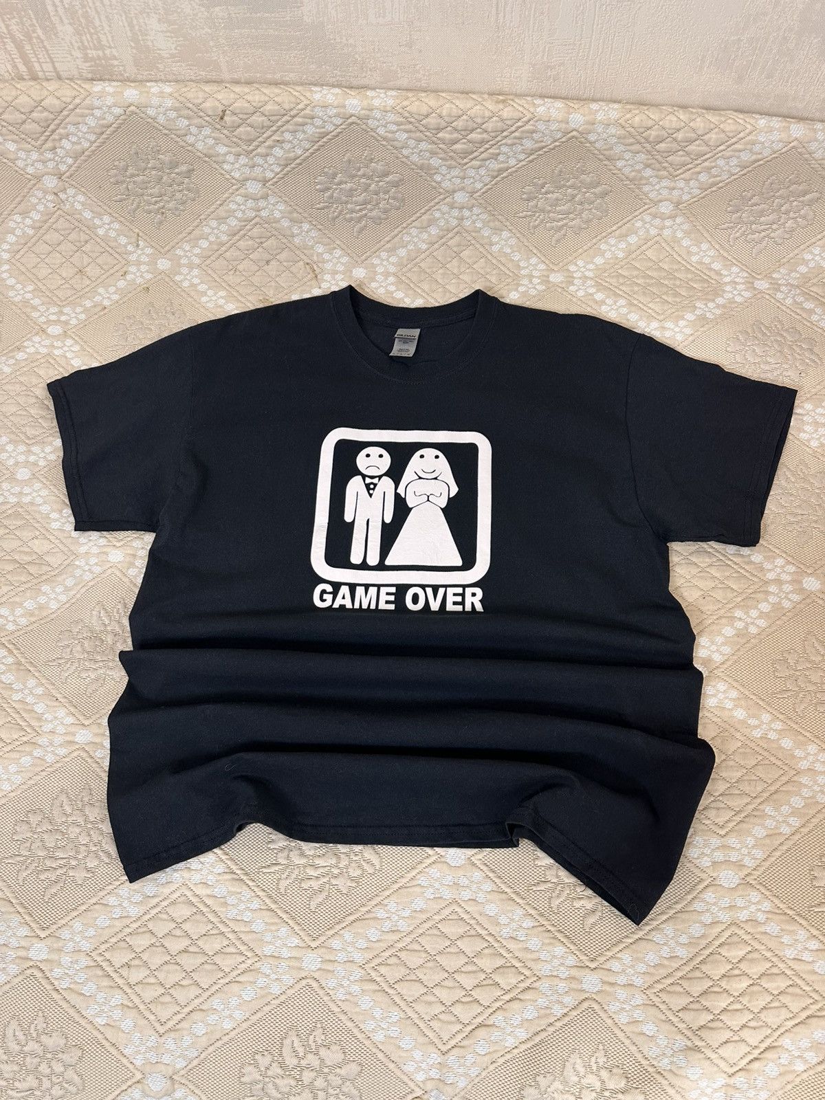 Vintage 🔥 90s 2000s Y2K VTG Vintage Game Over Marriage Funny T Shirt Size US L / EU 52-54 / 3 - 1 Thumbnail