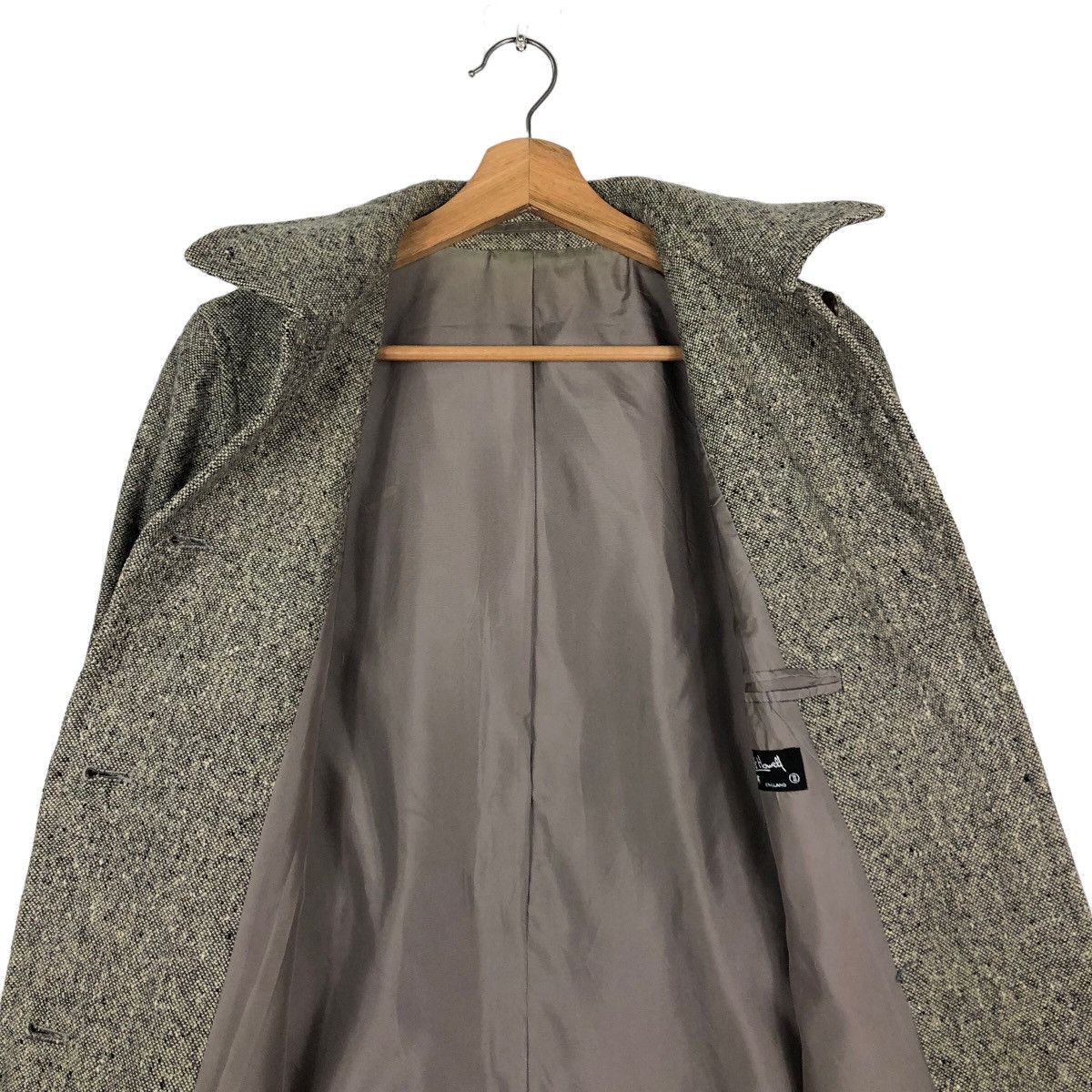 Margaret Howell 🔥Rich Grey - Long Coats Fly Jackets Wool Herringbone Belted Size US M / EU 48-50 / 2 - 14 Thumbnail